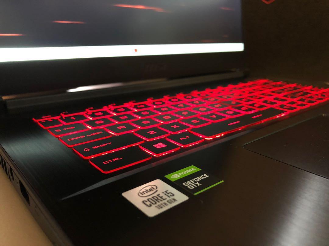 NEW! MSI GF63 Thin 10SCXR-222 15.6” 256GB SSD i5, 8GB GTX 1650 LAPTOP 11 Ready