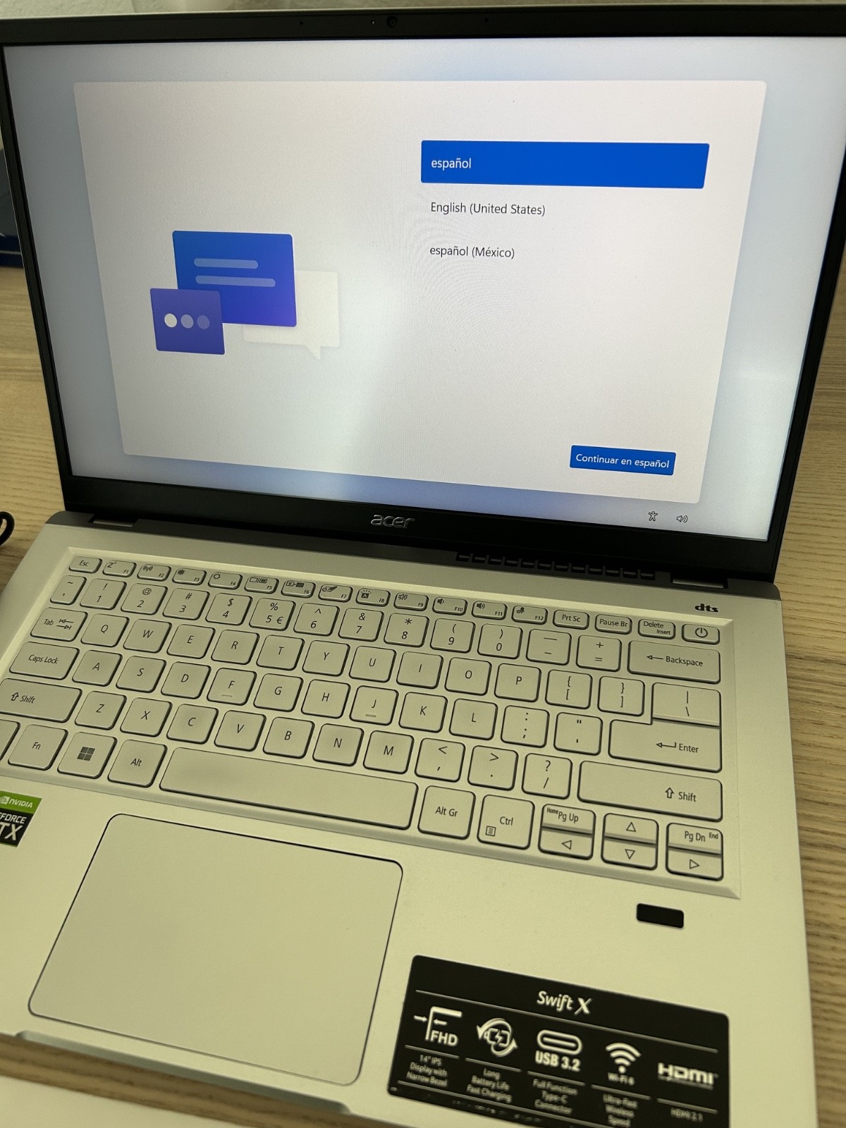 Acer Swift X 14″ Laptop Ryzen 7 5800U RTX 3050Ti 16GB RAM 512GB SSD EXCELLENT