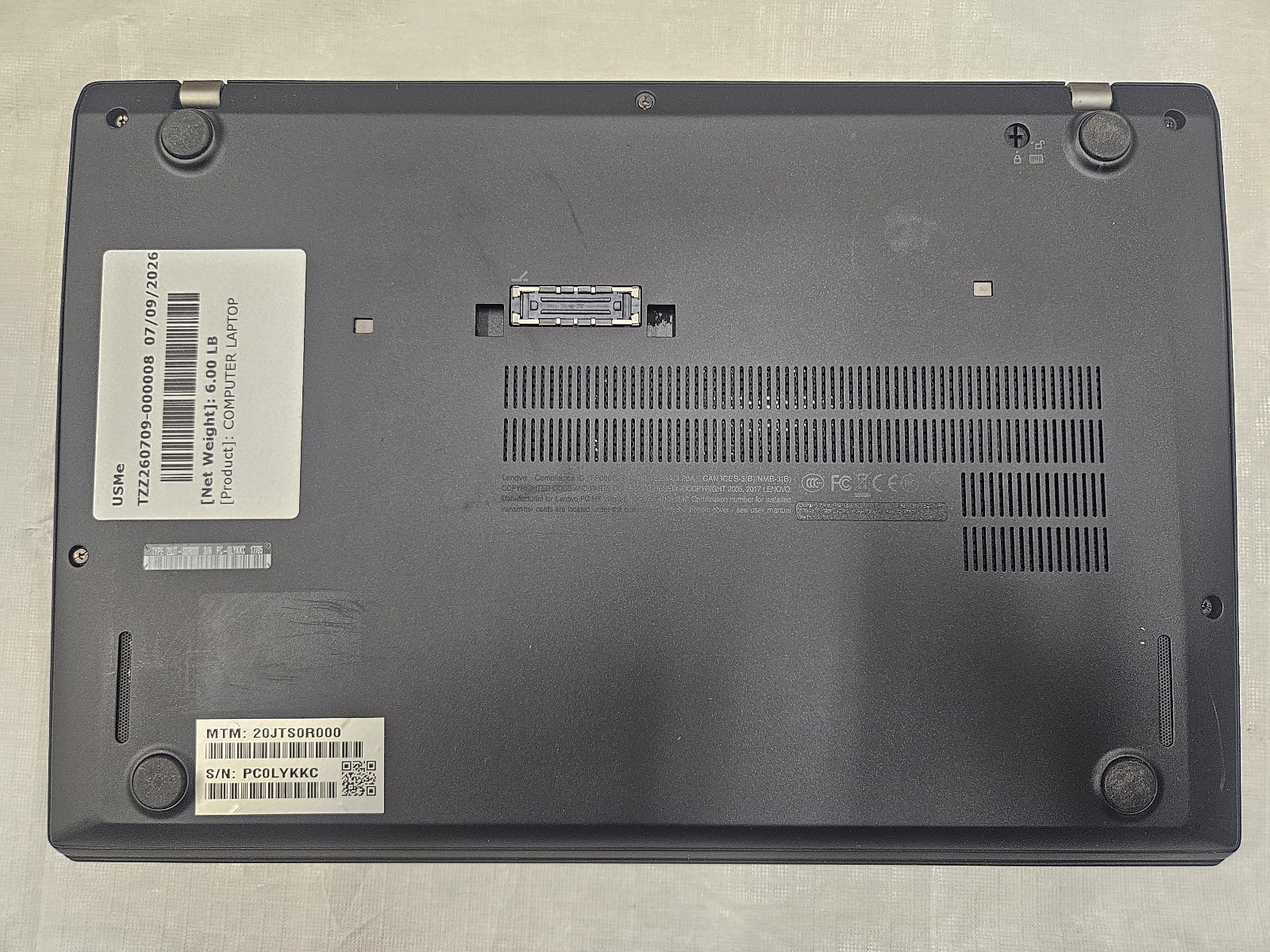 Lenovo T470s i7-6600u 2.60 GHz 4 GB RAM NO SSD NO OS NO Battery NO Charger