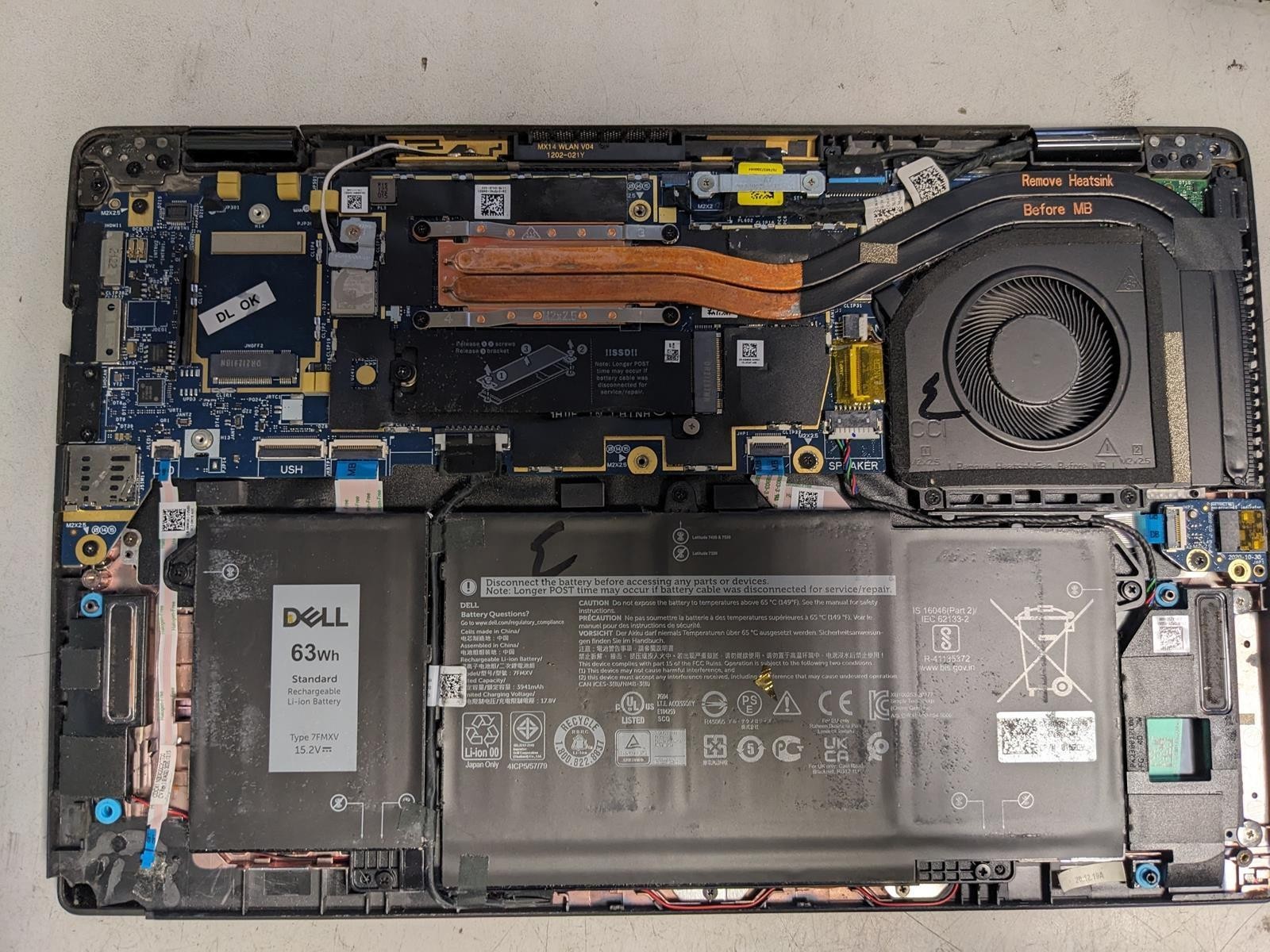 DELL LATITUDE 7420 i5-1145G7 @ 2.60GHz, 16GB RAM, NO HDD/OS – (FOR PARTS)