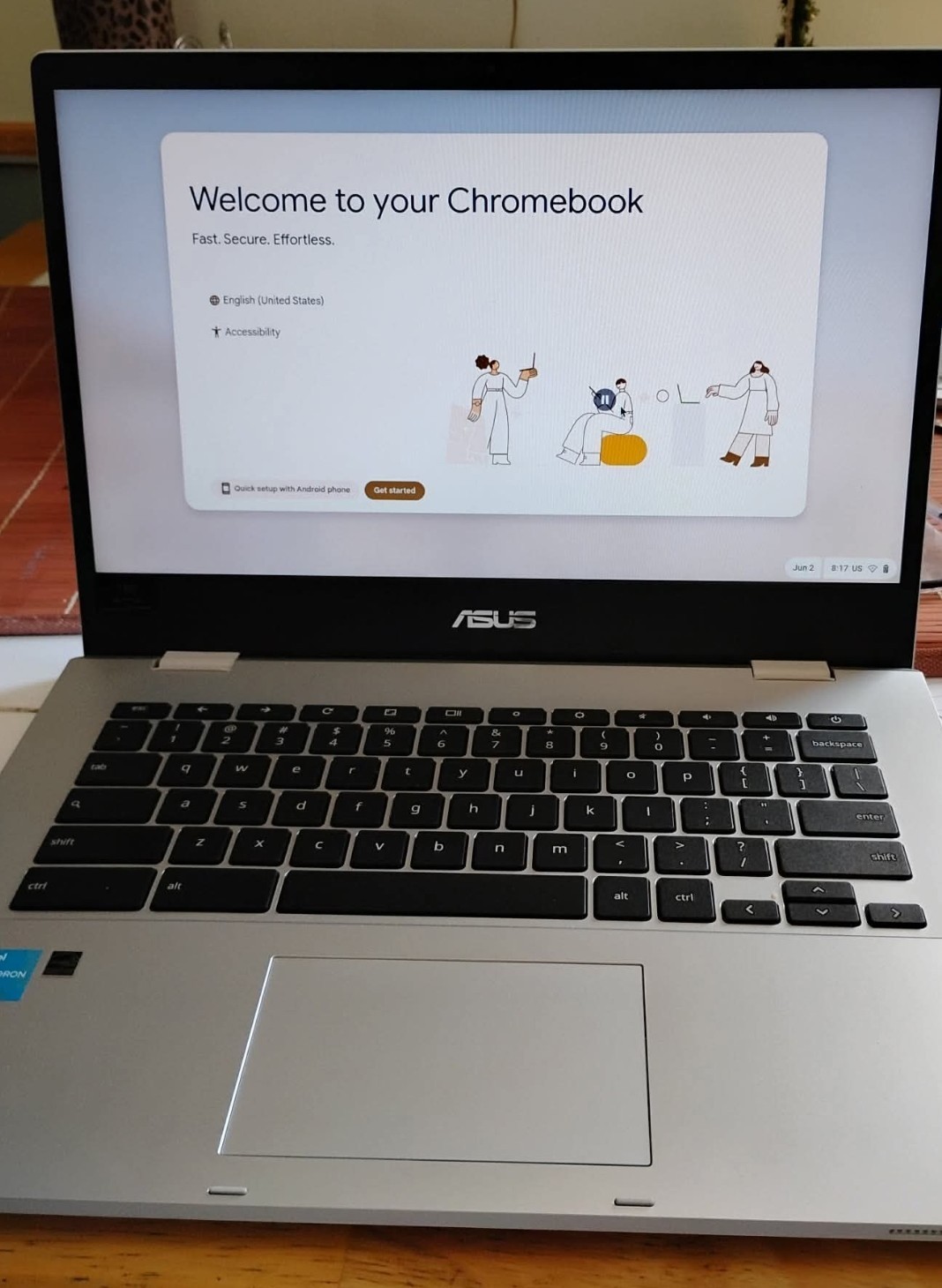 ASUS CX1400CKA-DB44 Chromebook 14″ Celeron 4GB 32GB eMMC ChromeOS Silver Bag