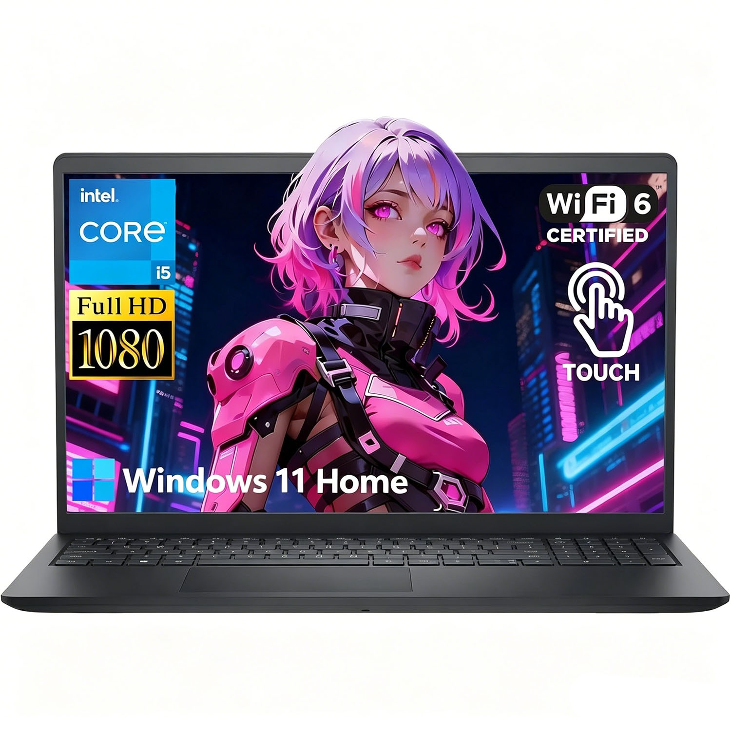 Dell Touchscreen Laptop Computer Intel 10-Core i5-1334U 8GB RAM 512GB SSD Win11H