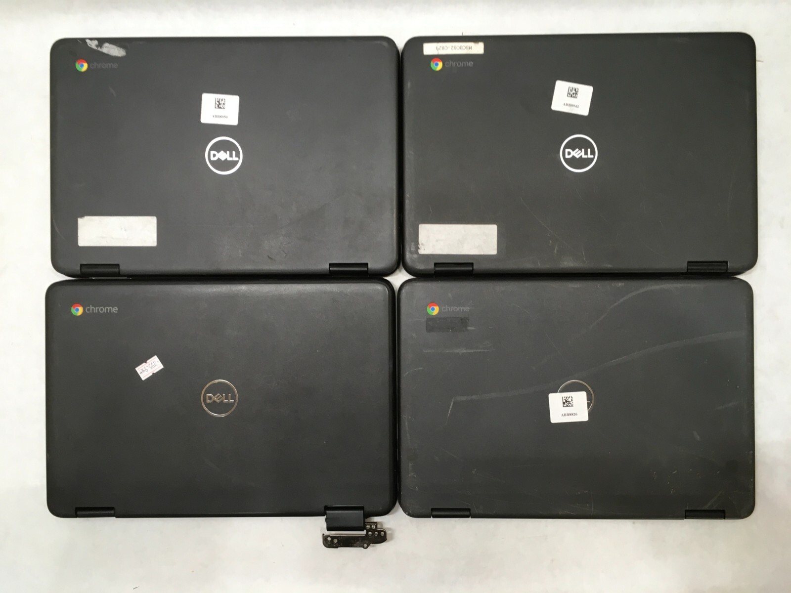 Lot of 4 Dell Chromebook 3100/5190 2-in-1 Power Dead Missing Components- FT