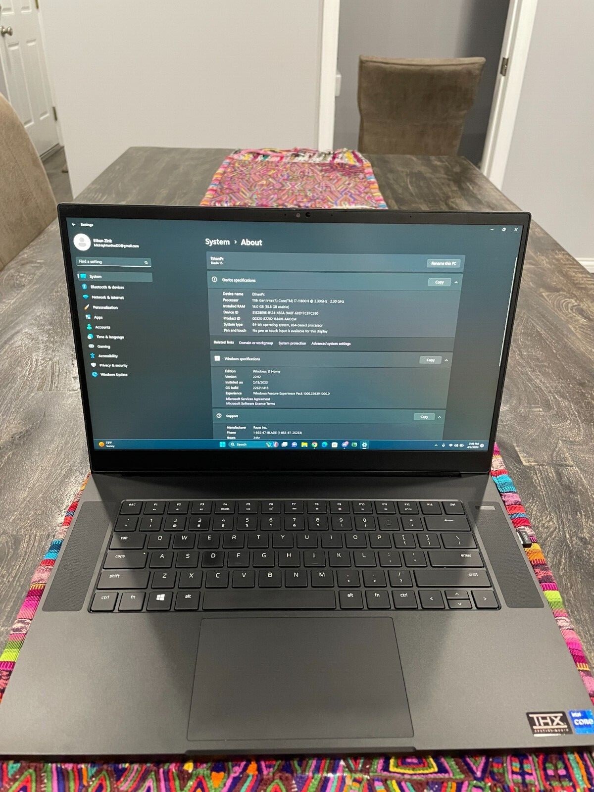 Razer Blade 15 Advanced Model – QHD 165Hz – GeForce RTX 3070 – Black