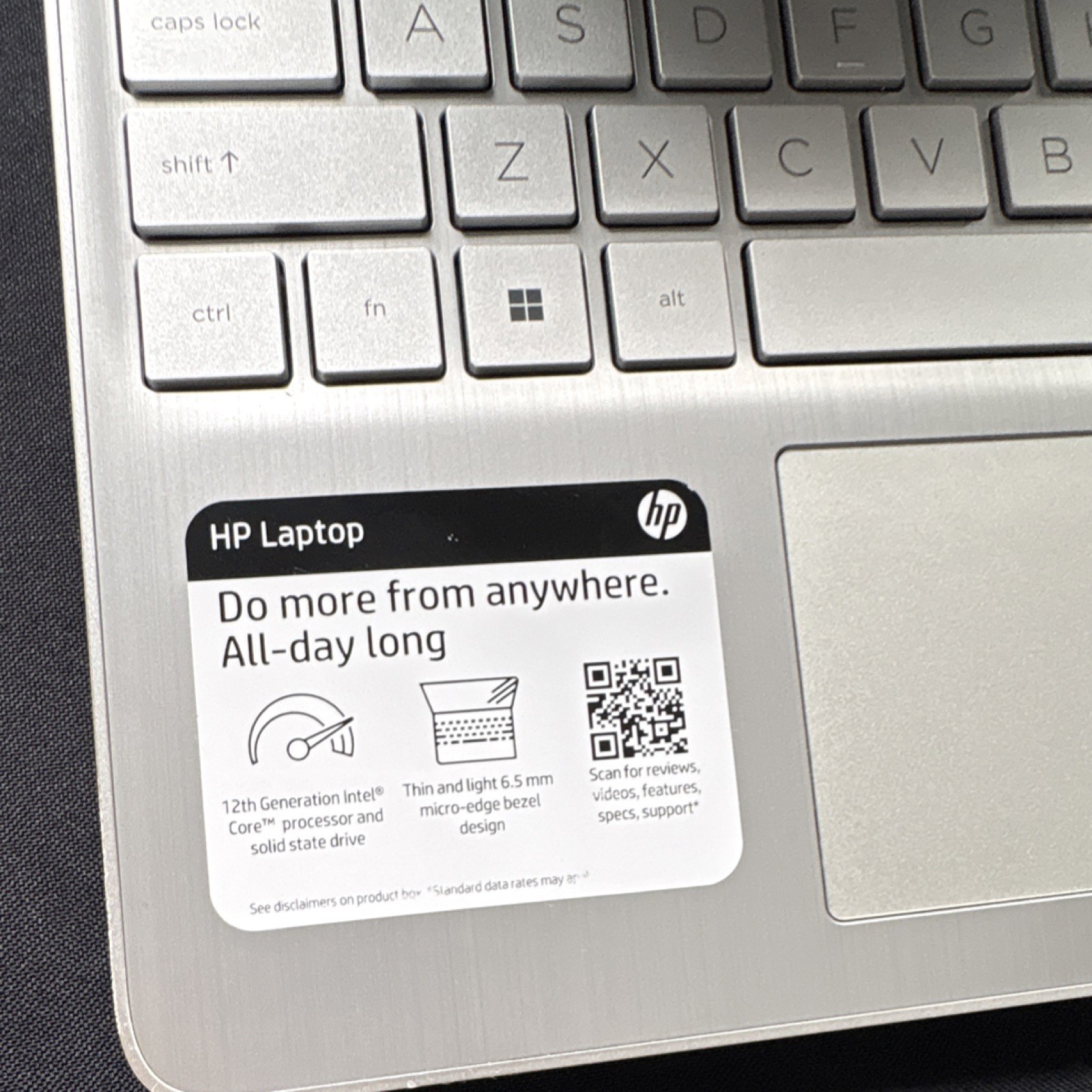 HP 12th Gen Intel Core i3 Notebook SSD Silver Integrated Graphics