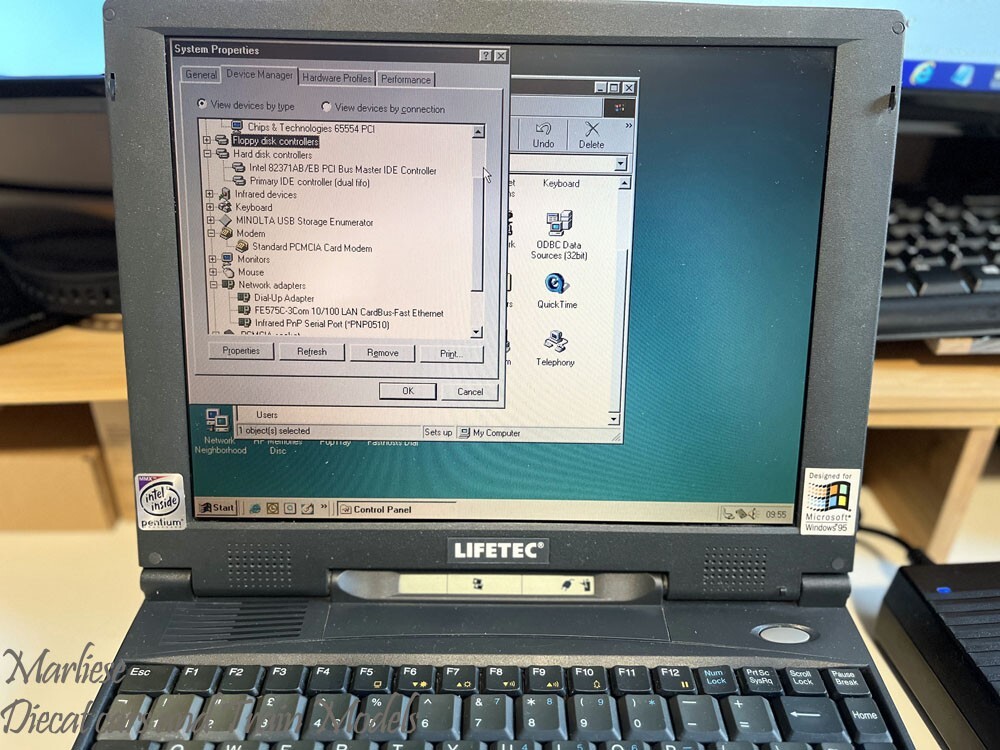 Lifetec LT-9886 Laptop 98MB RAM 3.2GB HDD Win 98 W/ Ethernet & Modem PCMCIA_Rare