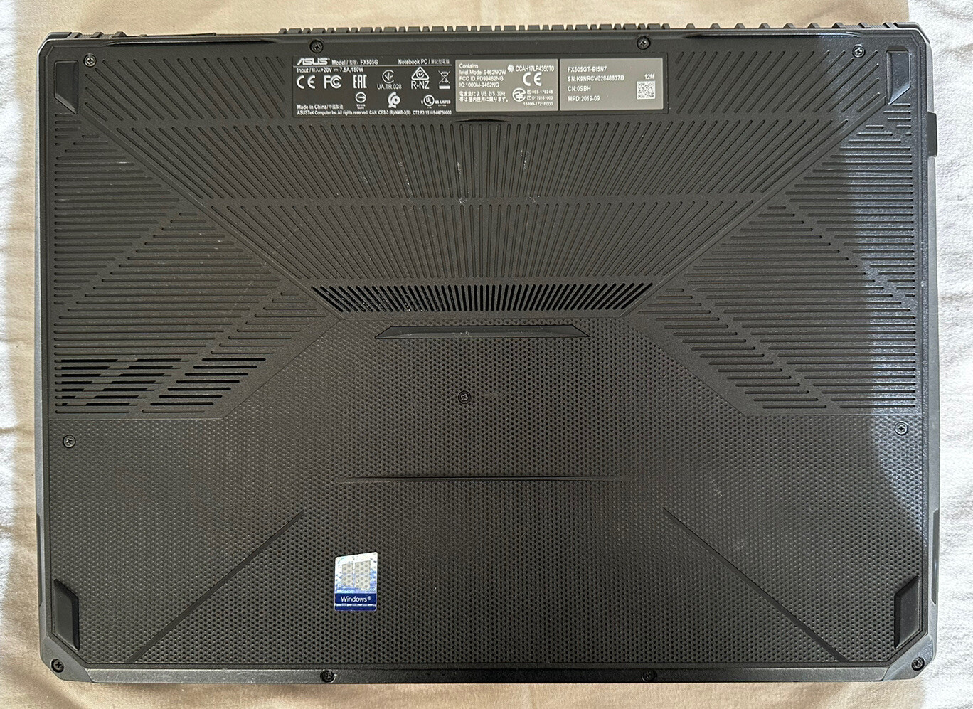 ASUS TUF FX505GT 15.6” i5-9300H 2.40GHz NVIDIA GeForce GTX 1650 16GB RAM 1TB SSD