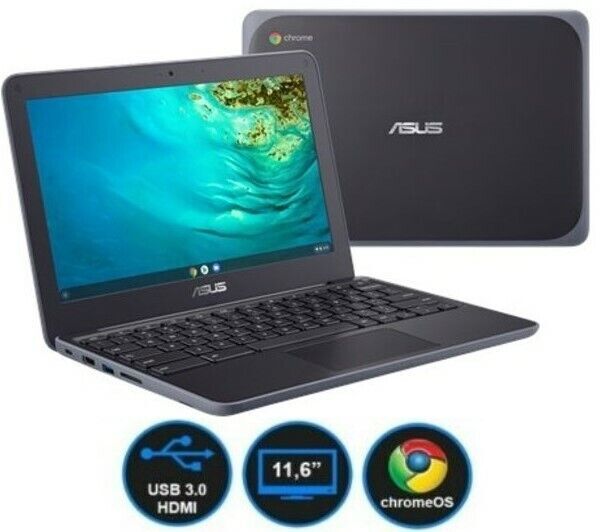 GREY ASUS Chromebook C202S 2GB/16GB eMMC, HDMI, USB 3.0, KAM, 11.6”