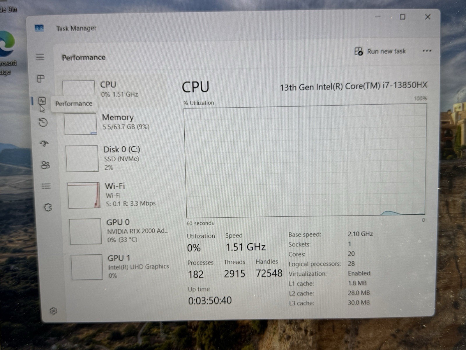 Dell Precision 7680 16″ i7-13850HX 64GB Ram 1TB SSD RTX 2000 Ada