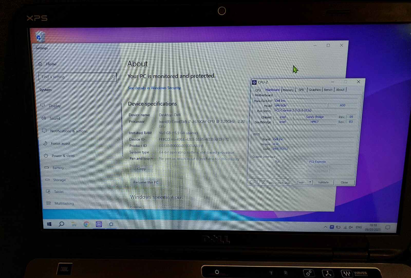 Laptop Dell XPS L502X