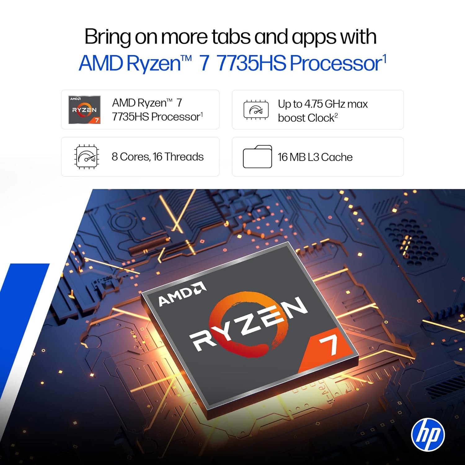 HP 15z 15.6″ 1920×1080 AMD Ryzen 7 7735HS 64GB RAM 2TB SSD Windows 11 Pro