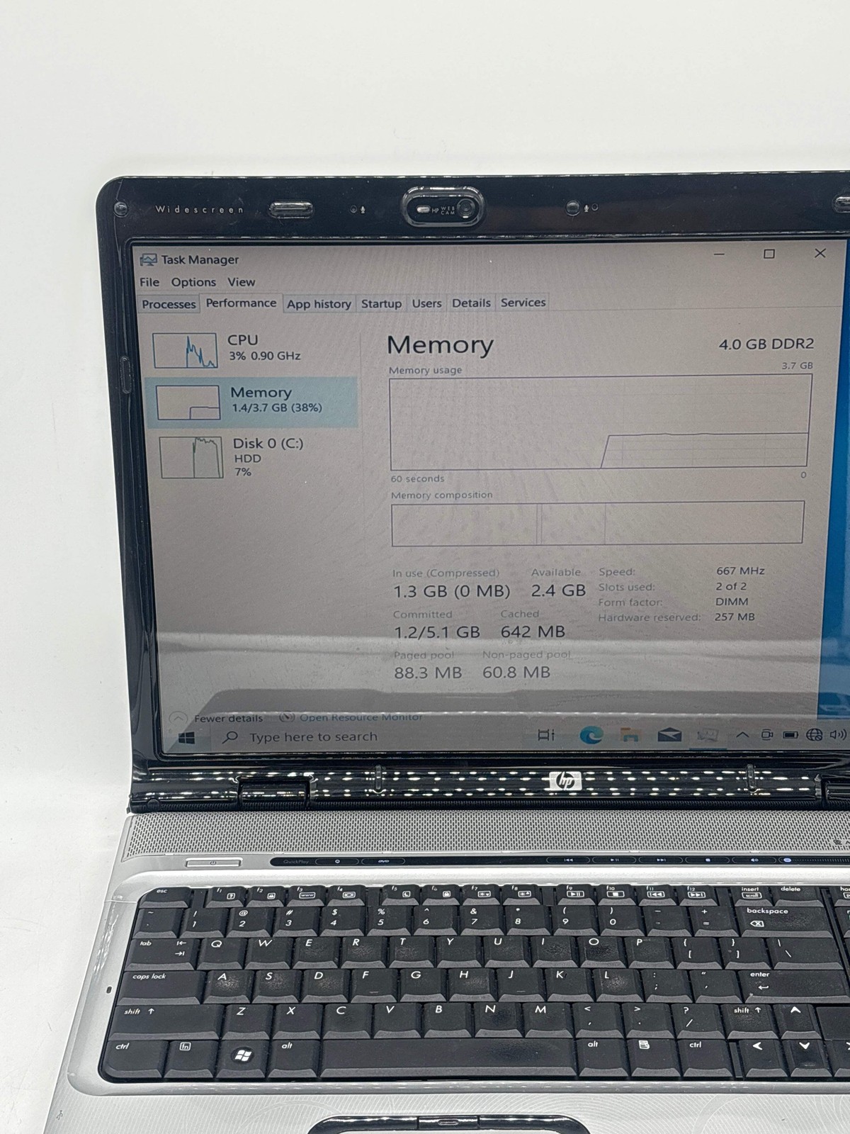 HP Pavilion dv2000 17″ AMD Turion 64 X2 4GB RAM 250GB HDD Black – For Parts