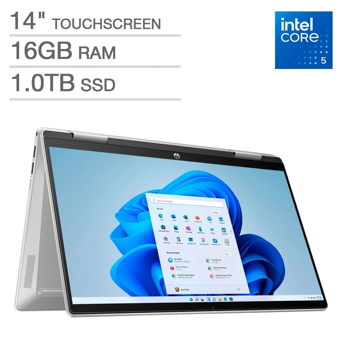 HP Pavilion X360 Touch 14-ek2055cl Laptop PC 13.5″ U5 16GB 1TB SSD Backlit Key