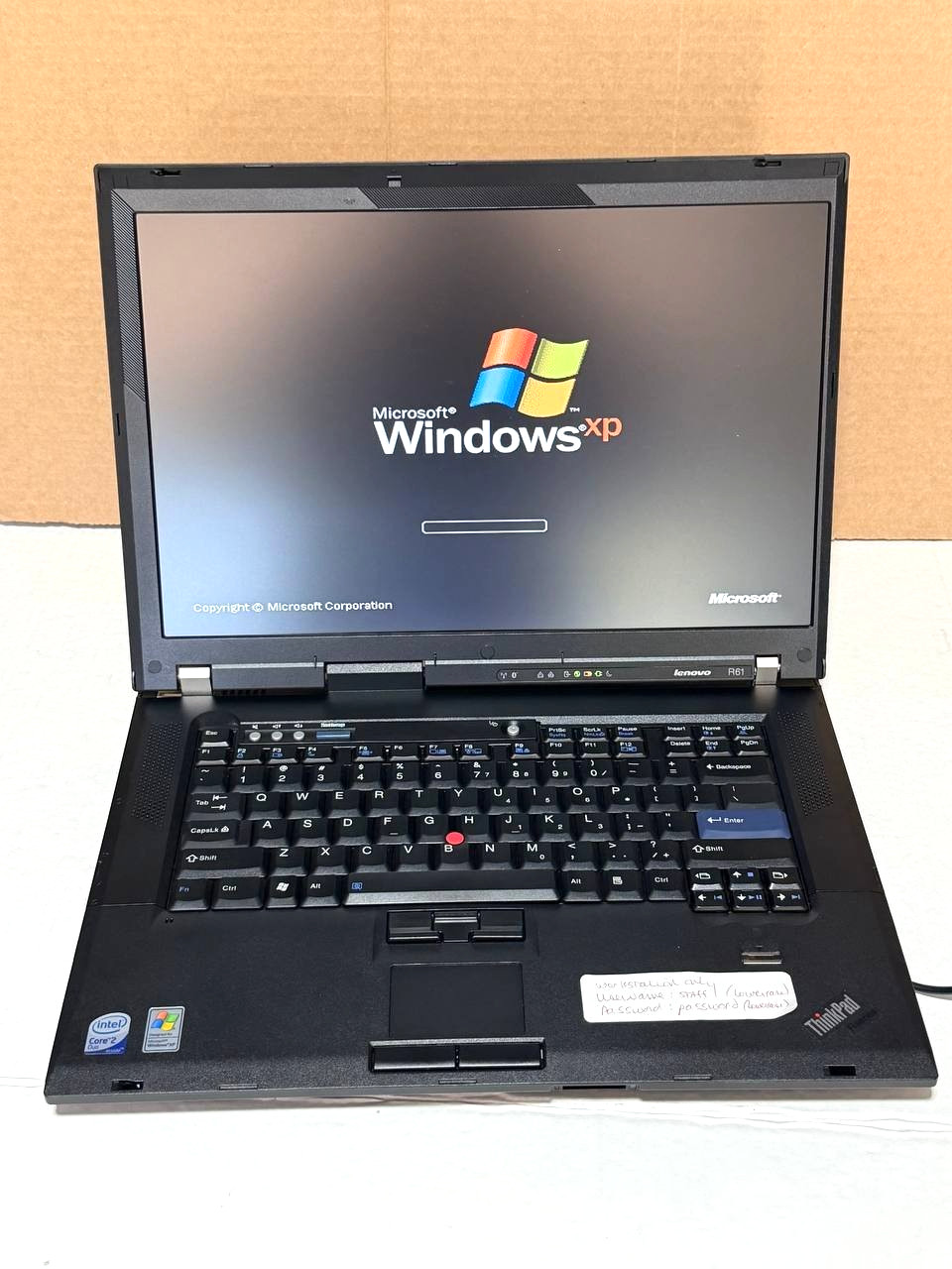 IBM Lenovo ThinkPad R61 Laptop Core 2 Duo 2.4GHz 2 GB RAM “Read”