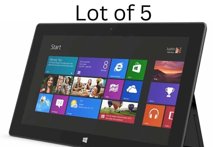 (5) Microsoft Surface RT 1516 10.6 NIVDIA Tegra 3 2GB DDR3 32GB SSD Win RT 8.1