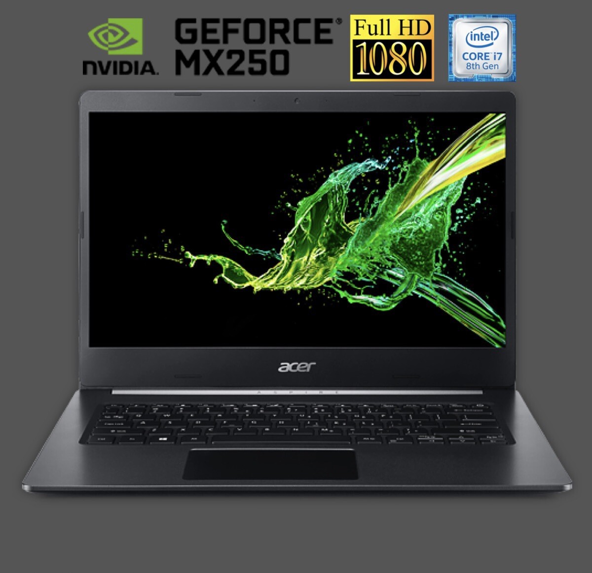 Acer Aspire 5 15.6” 4.6GHz i7-8565U 20GB 2.5TB SSD GeForce MX250 Gaming Laptop.