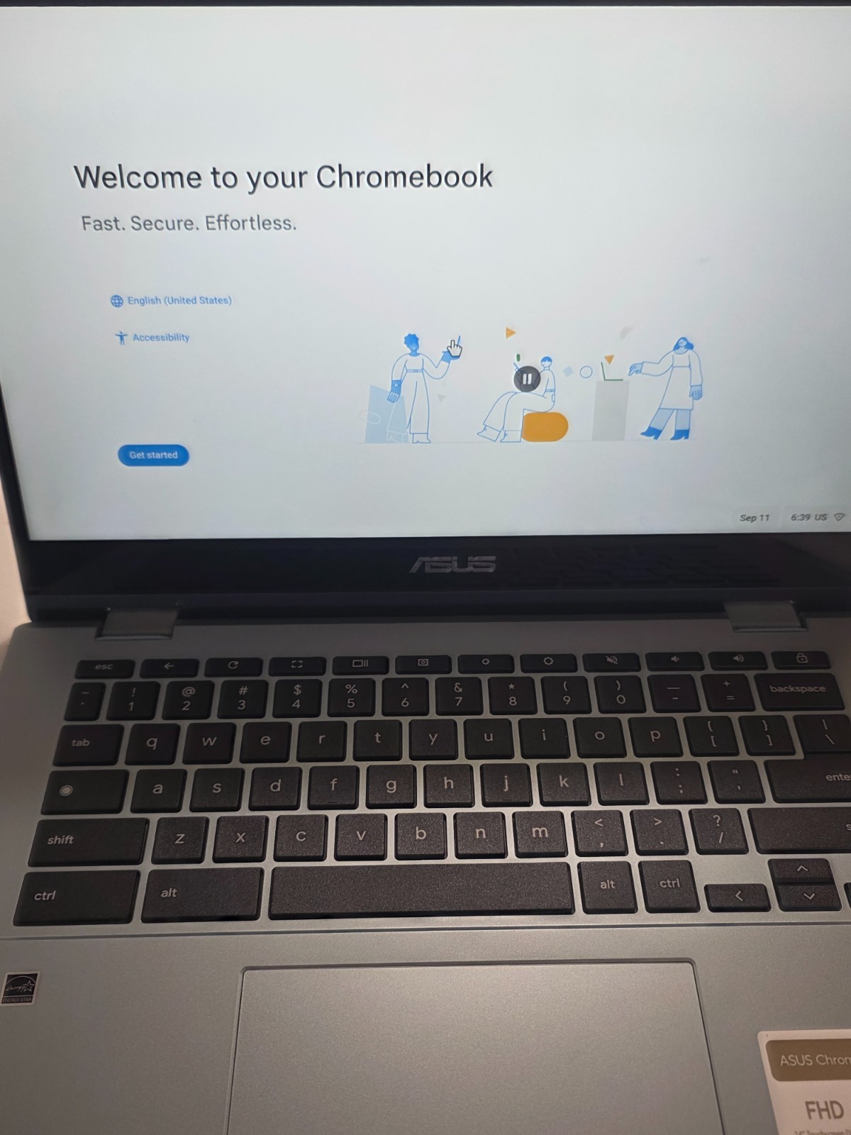 ASUS 14″ FHD Chromebook Laptop 4GB RAM 64GB eMMC MediaTek Kompanio 520