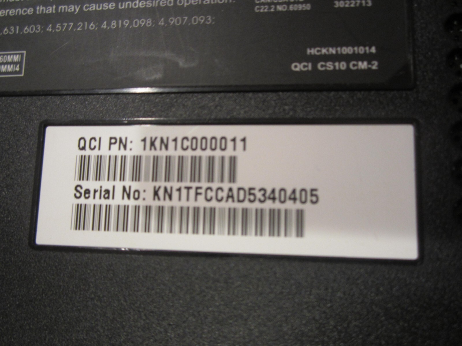 QCI QCOM CS10 KN1 Laptop 2GBRAM NoHD Boots to BIOS SCREEN INTACT NoCORD – PARTS