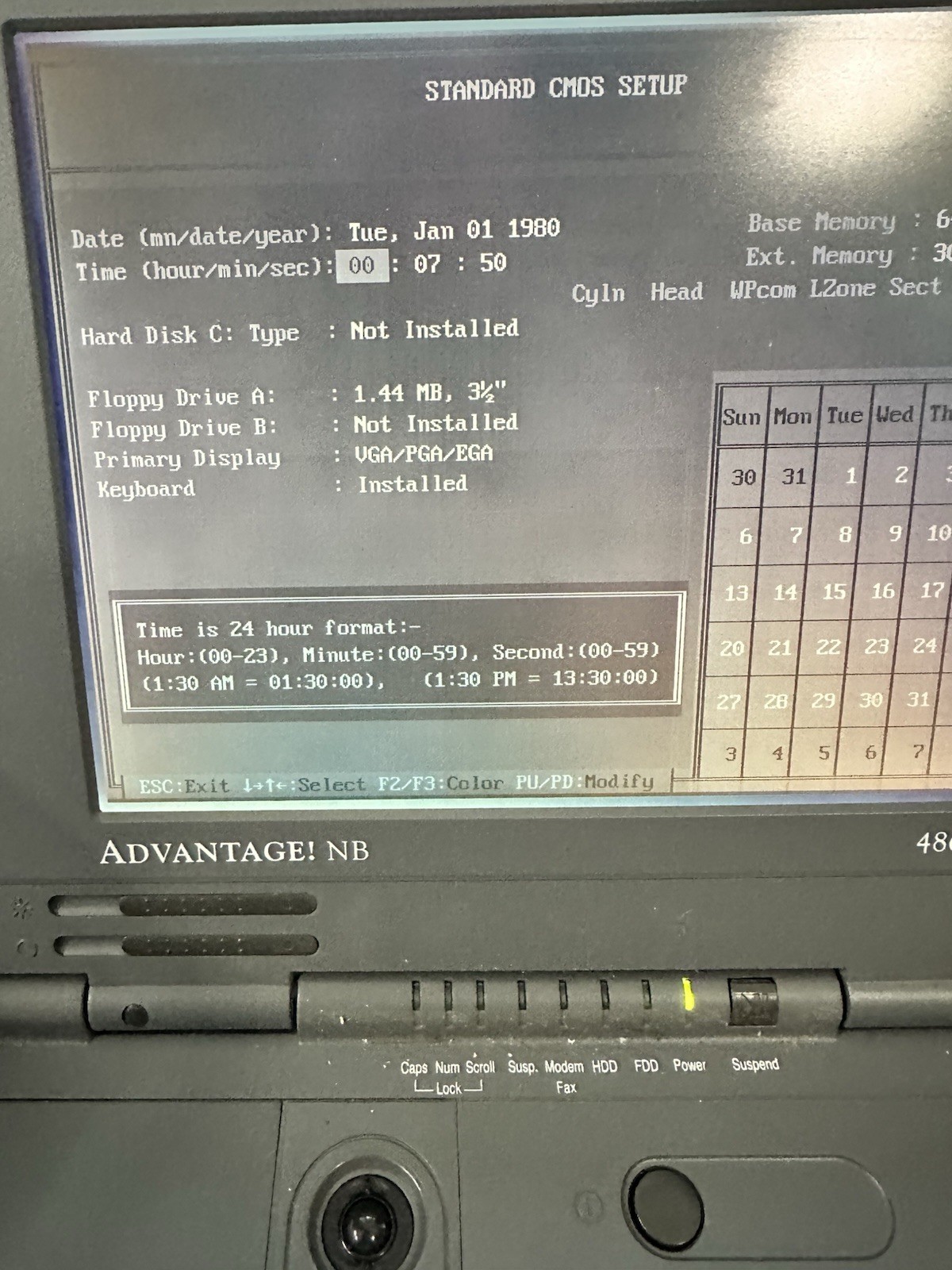 AST Advantage! NB 486SX/33 33MHz Mono LCD Screen Powers On Supply Parts Repair