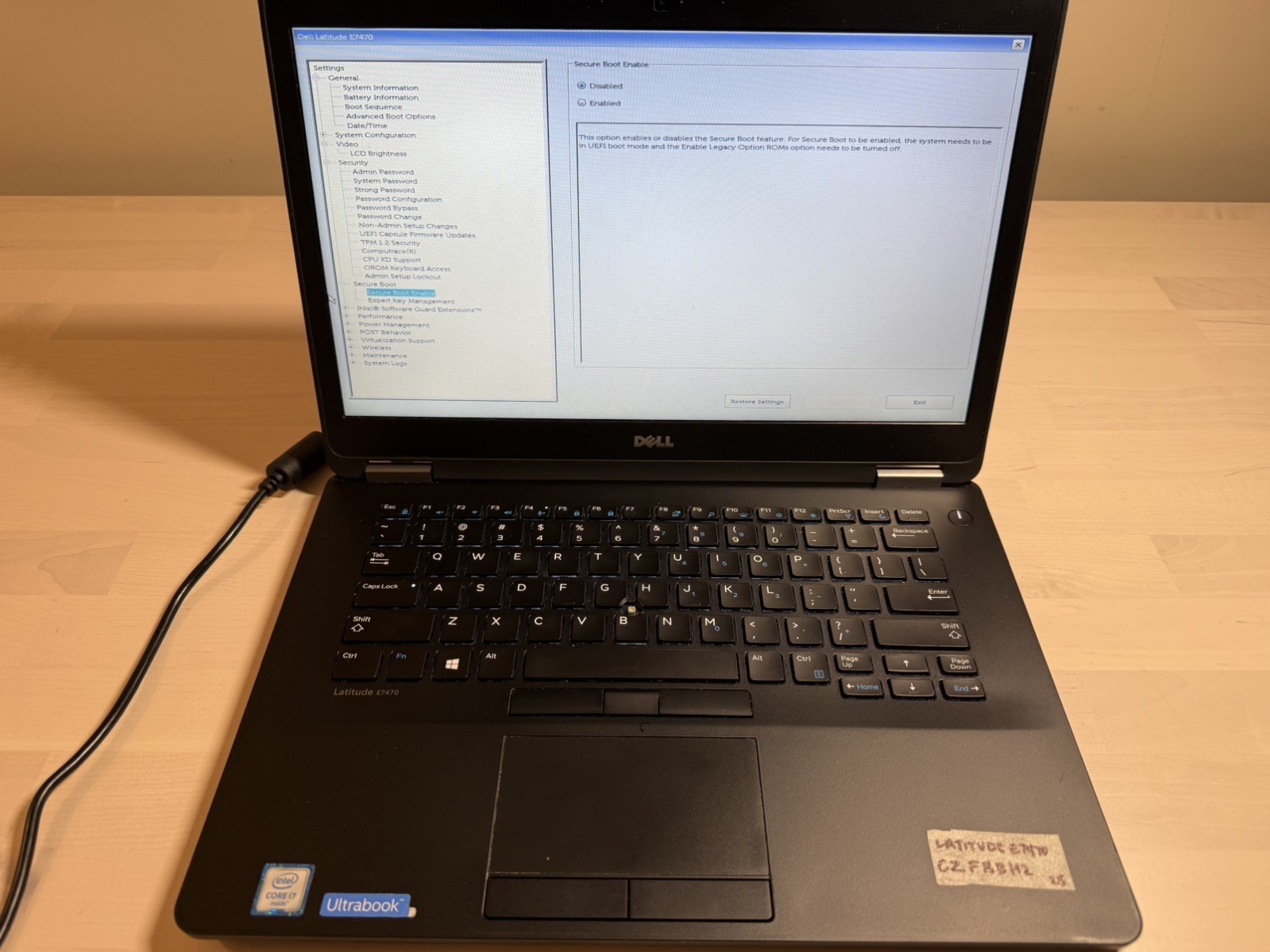 Dell Latitude E7470 Laptop Intel Core i7 6th Gen No HD/OS/AC Adapter