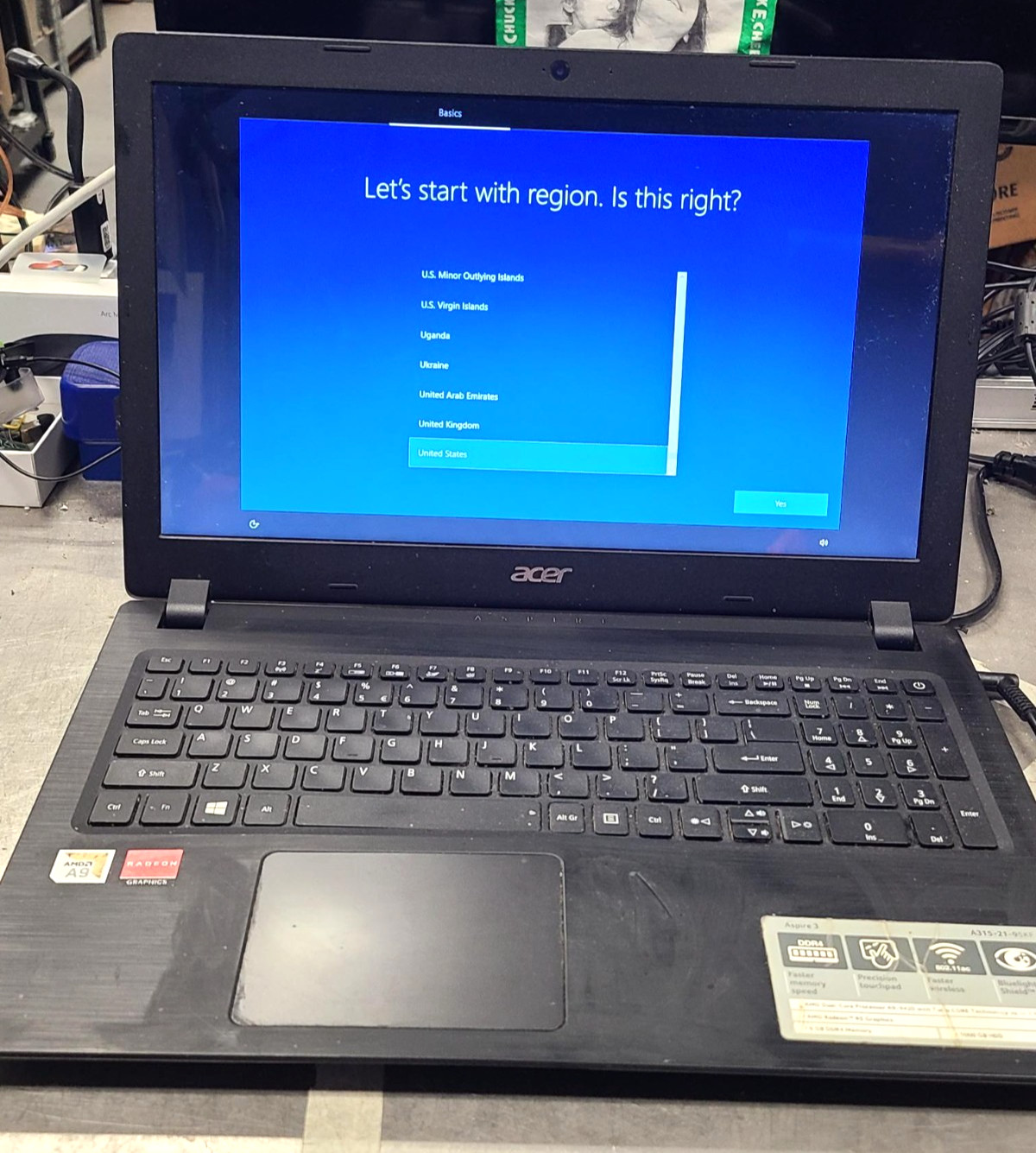 Acer Aspire 3 A315-21-95KF AMD A9-9420 3GHz 6GB 1TB W10P