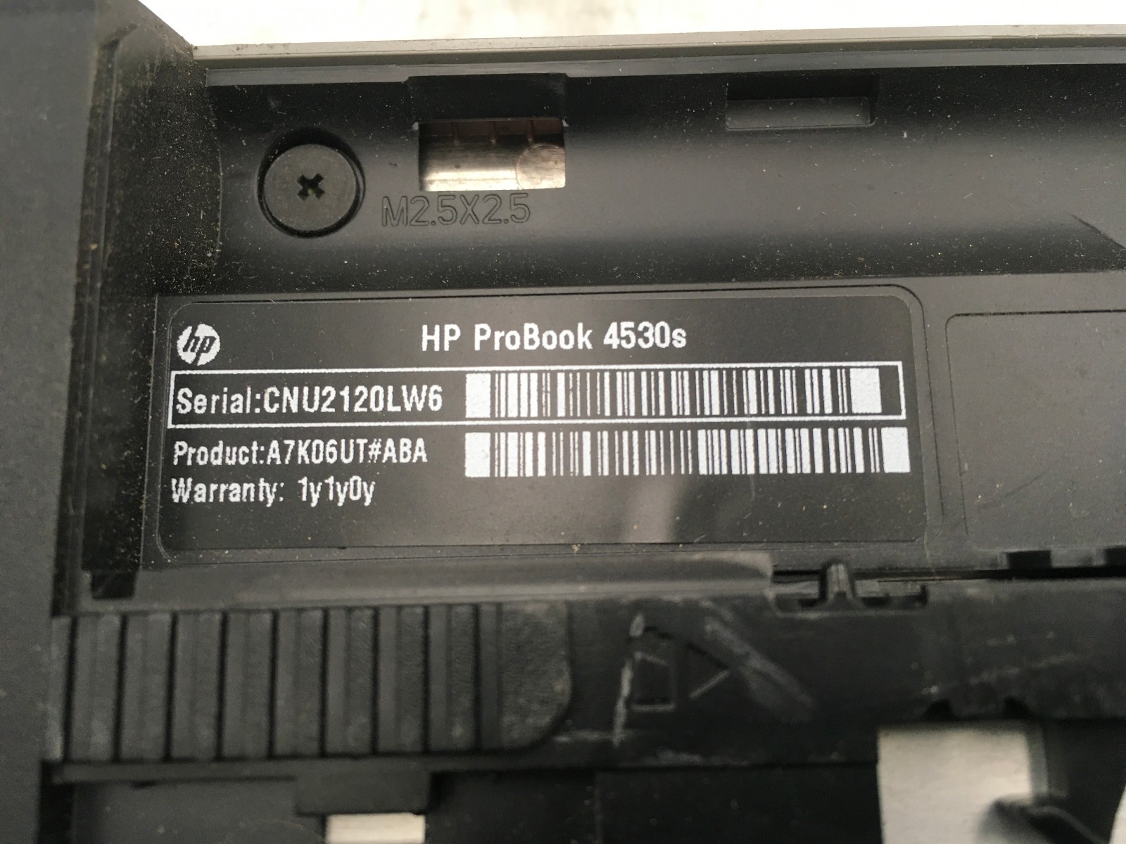 HP PROBOOK 4530S – BOOTS TO BIOS – INTEL I3 2350M – NO RAM – READ DESCRIP – BB !