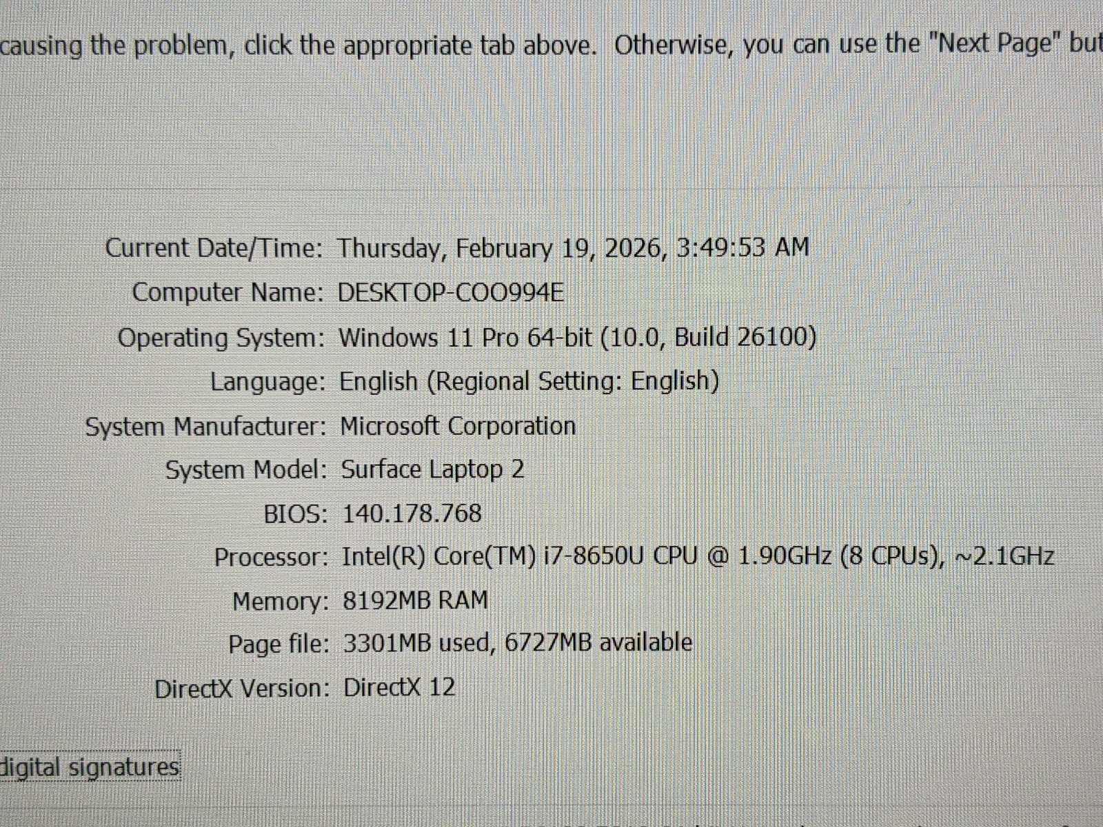 MS Surface Laptop 2 1769 13.5″ 2256×1504 i7-8650U 1.9GHz 8GB 256GB SSD AS-IS