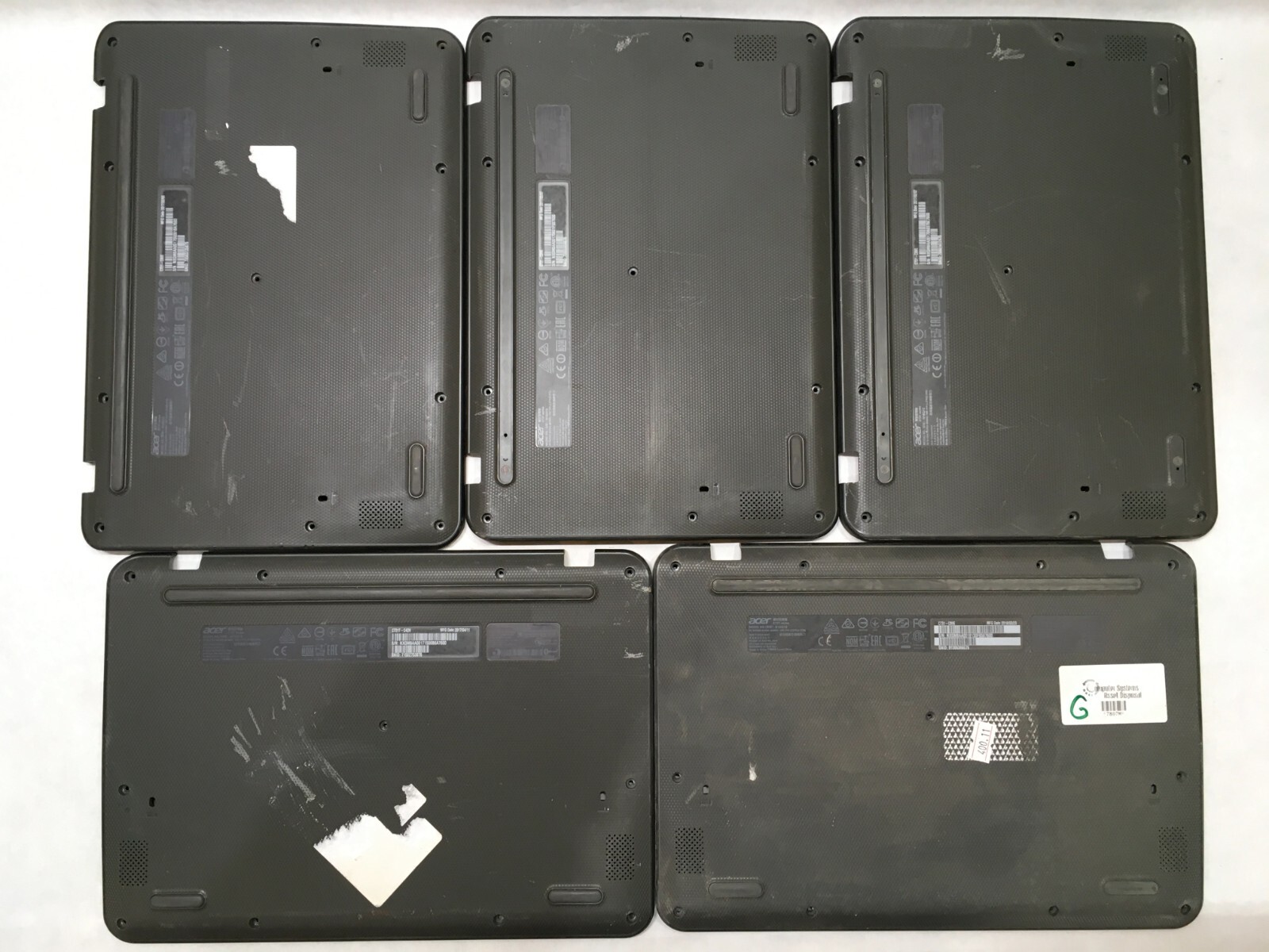 Lot of 10 Acer C731-CBVE Base Panels and Motherboards Only For Parts- FT