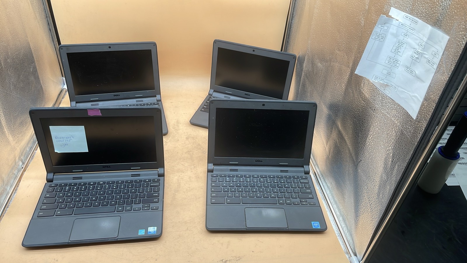Dell Chromebook 11 P22T Intel Celeron Processor 11.6-Inch Laptop Unit Lot of 4