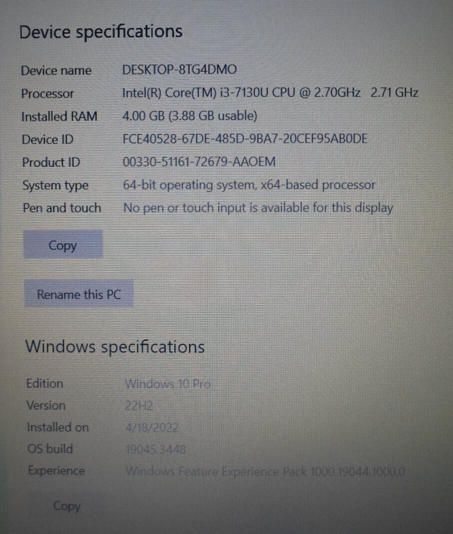 Dell Latitude 3590 Laptop 15.6″ 500GB 2.7GHZ 4GB Intel Core i3 7th Gen (DNT)