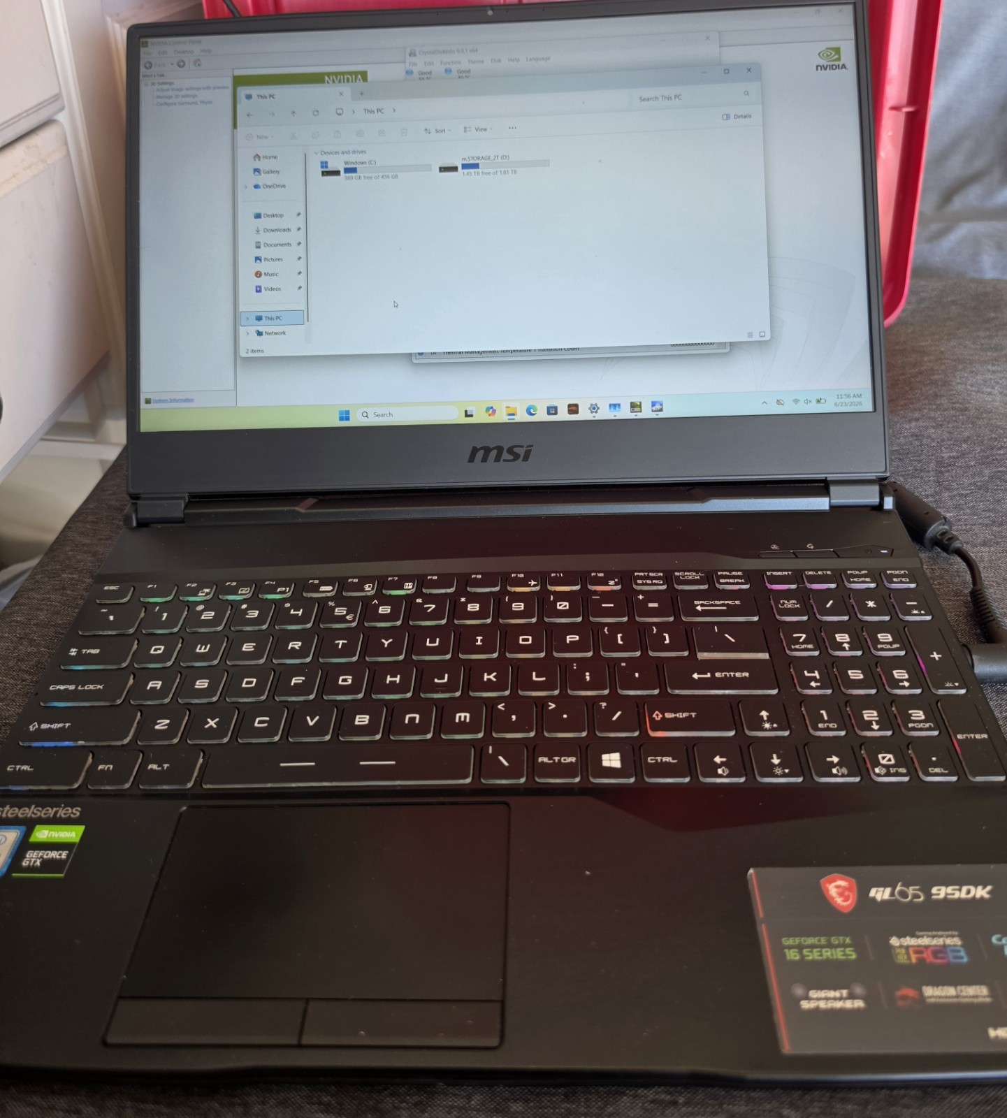 MSI GL65 9SDK 15.6″ 120Hz i7-9750H 32GB RAM 2.3TB SSD GTX 1660 Ti Win11