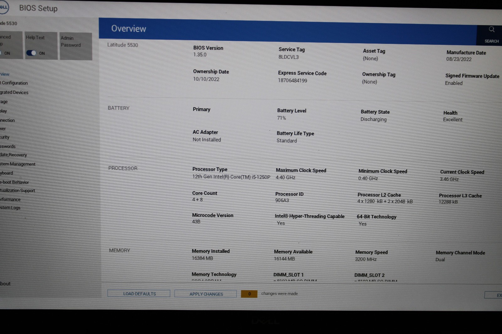 Dell Latitude 5530 _ i5-1250P @ 1.7 GHz _ 16GB RAM _ 512GB SSD _ W11P