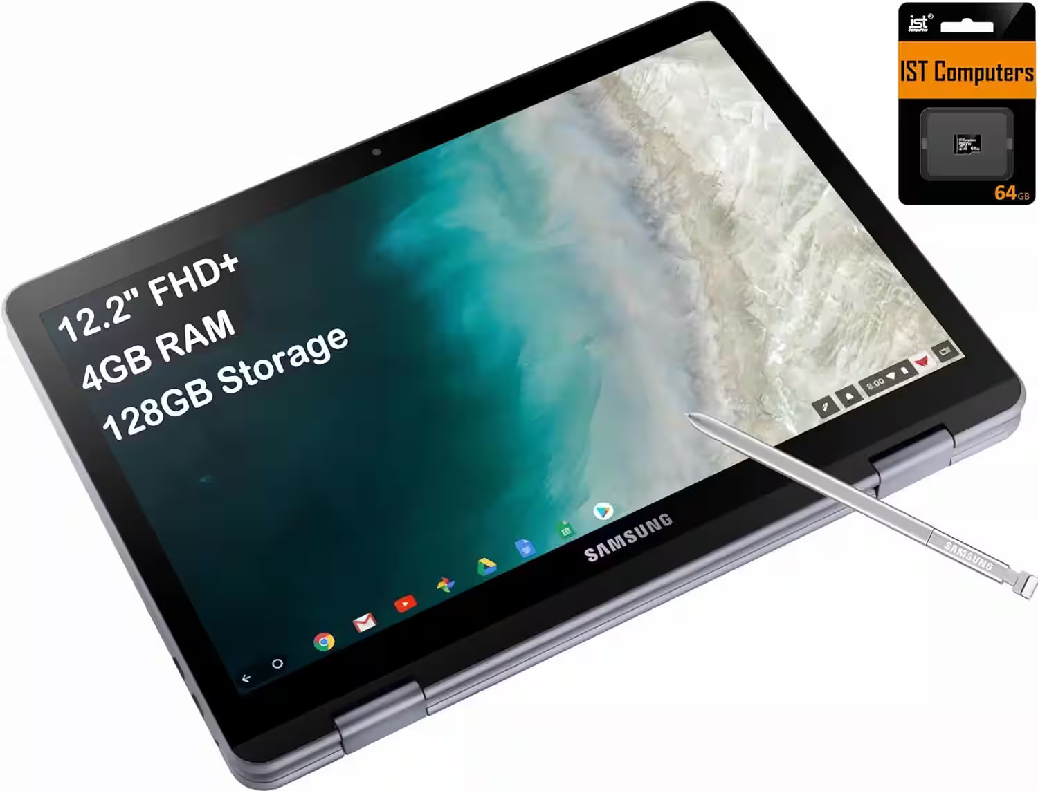 Samsung – Chromebook Plus V2 12.2 FHD+ 2-in-1 Touch -Intel Celeron – 4GB RAM