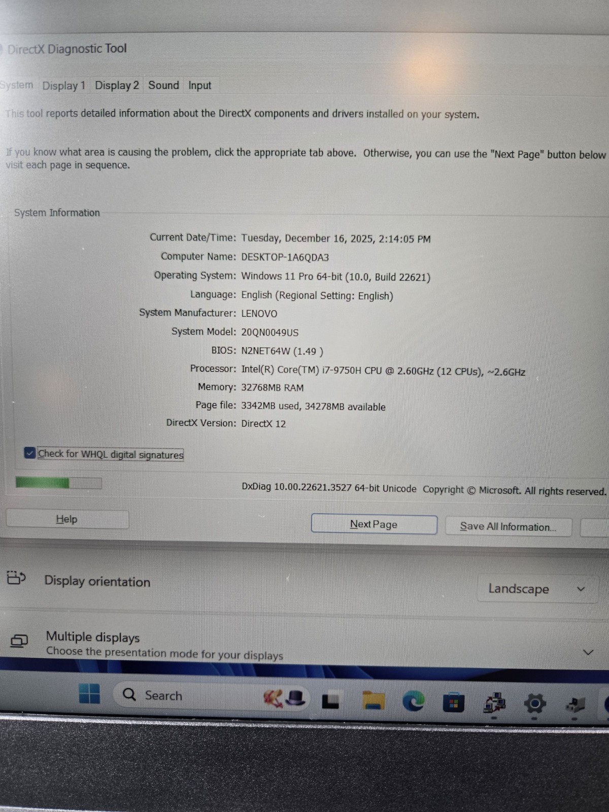 LENOVO ThinkPad P53 i7-9750H 32GB RAM 1TB SSD Quadro T2000 Win11Pro