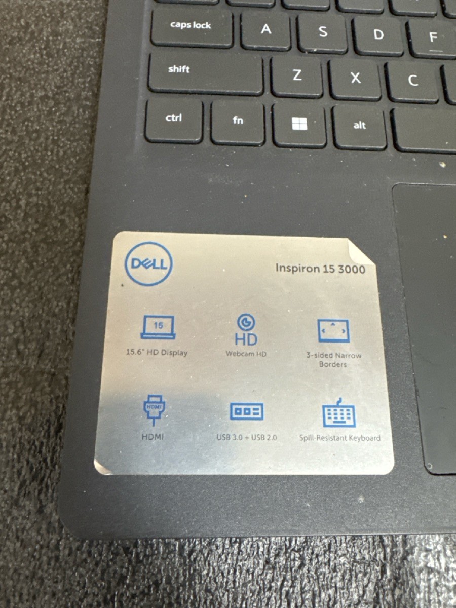 DELL COMPUTER INSPIRON 15 3000 SERIES ADMINISTRATION/ ACCOUNT LOCKED (R7A013312)