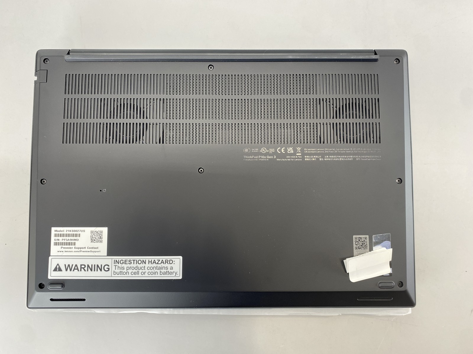 Lenovo Laptop ThinkPad P16s Gen 3 16″ Intel Core Ultra 7 155H 1TB RTX500 – Black