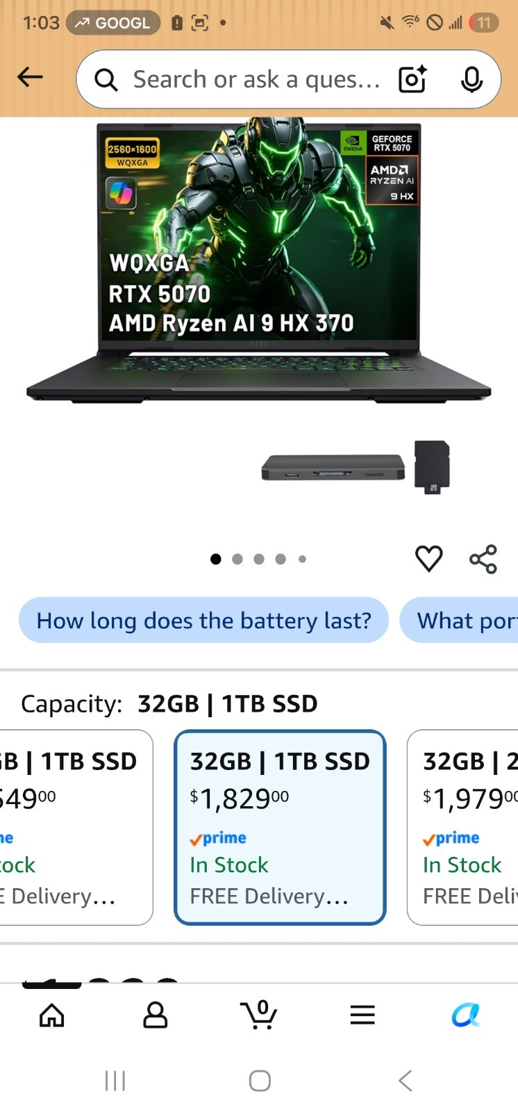 GIGABYTE AERO X16 Copilot+ Laptop 16″ QHD+ Ryzen AI 9 HX 370 RTX 5070 32GB…