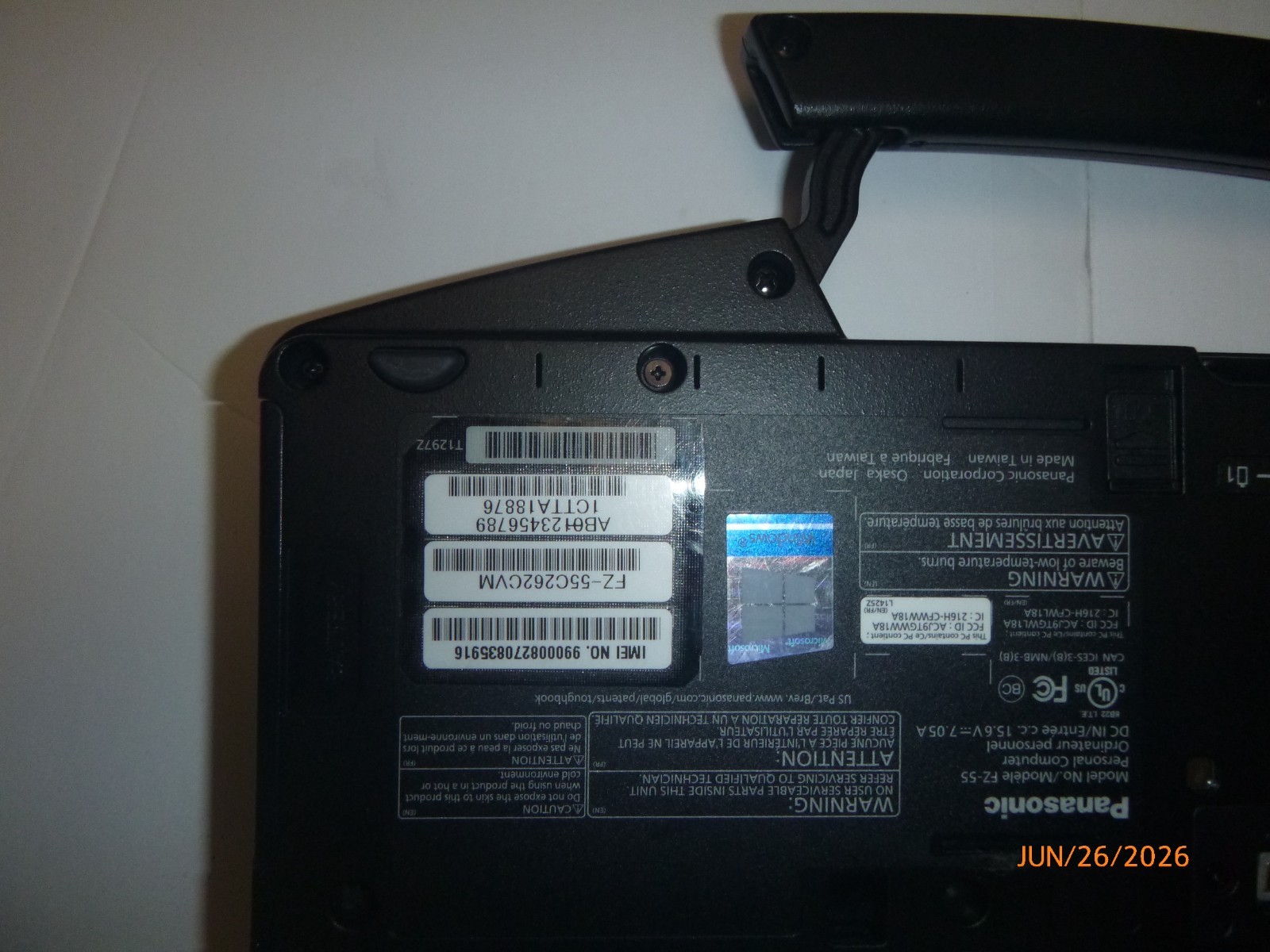 Panasonic FZ 55 Toughbook i5-8365U 1.6GHz 16GB – Touch – Webcam