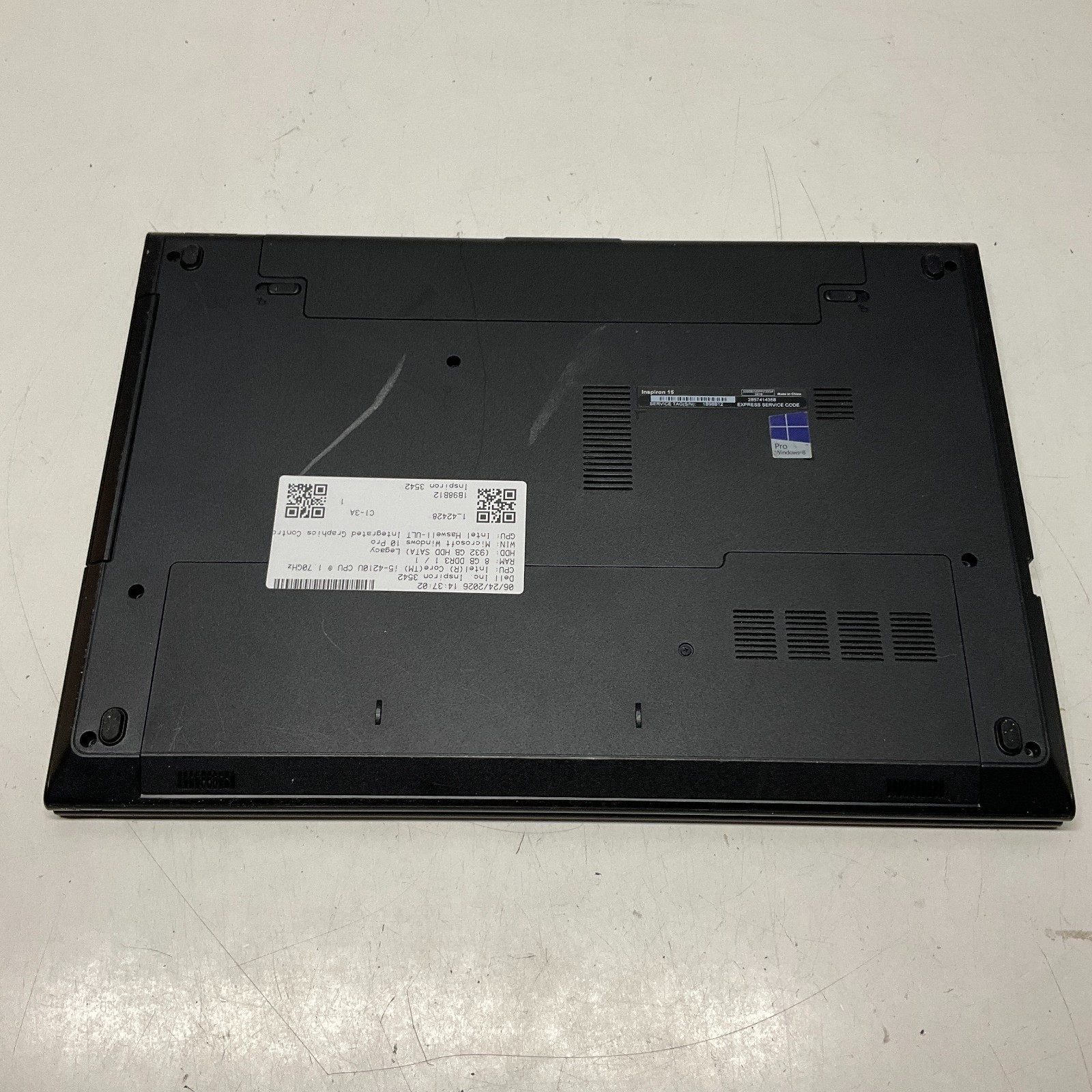 Dell Inspiron 3542 15″ Core i5-4210U 1.7gHz 8GB 1TB HDD Windows 10 Pro Laptop