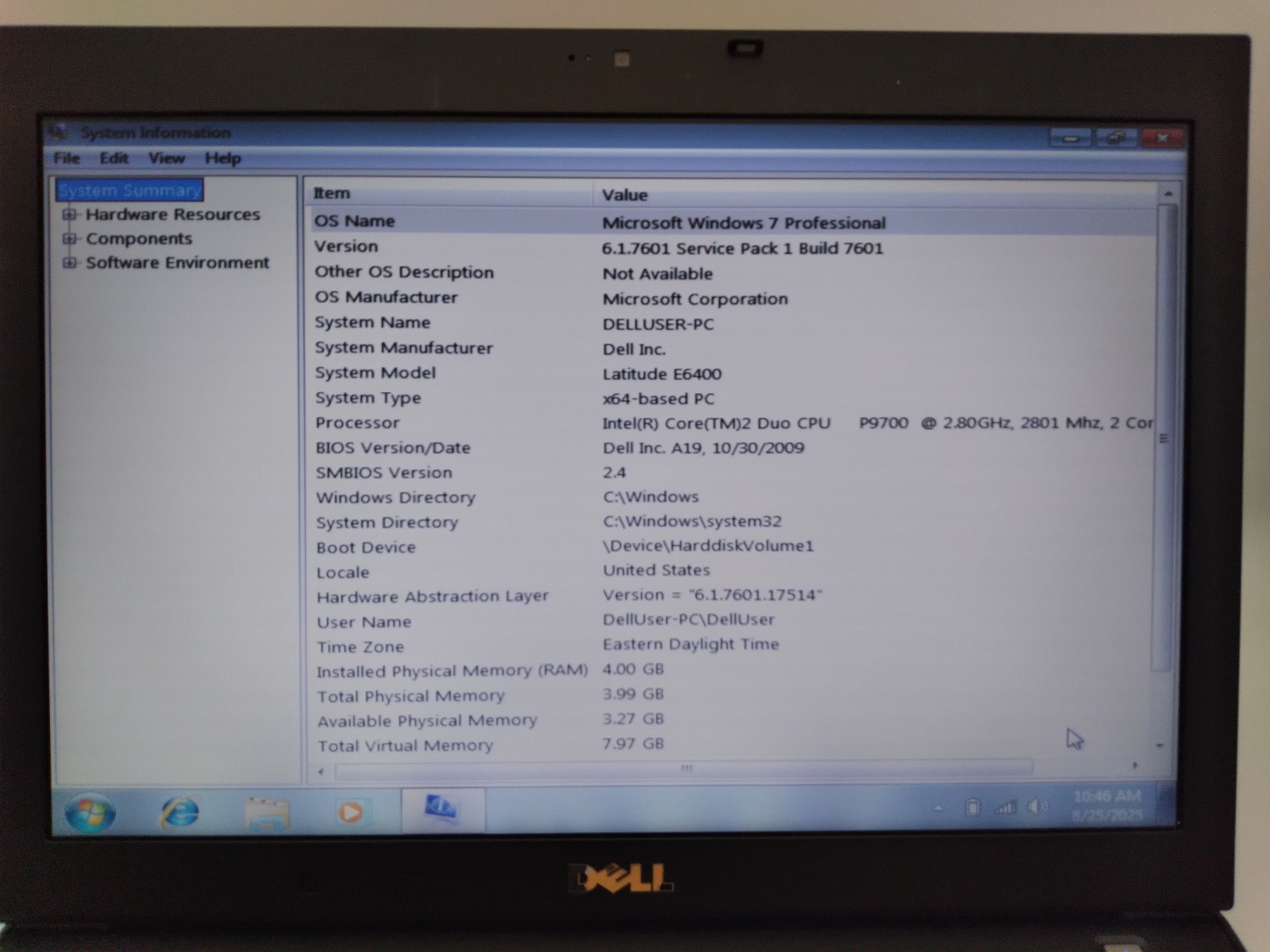 Dell Latitude E6400 Intel Core 2 Duo @ 2.8GHz 4GB RAM 150GB HDD Windows 7 Pro