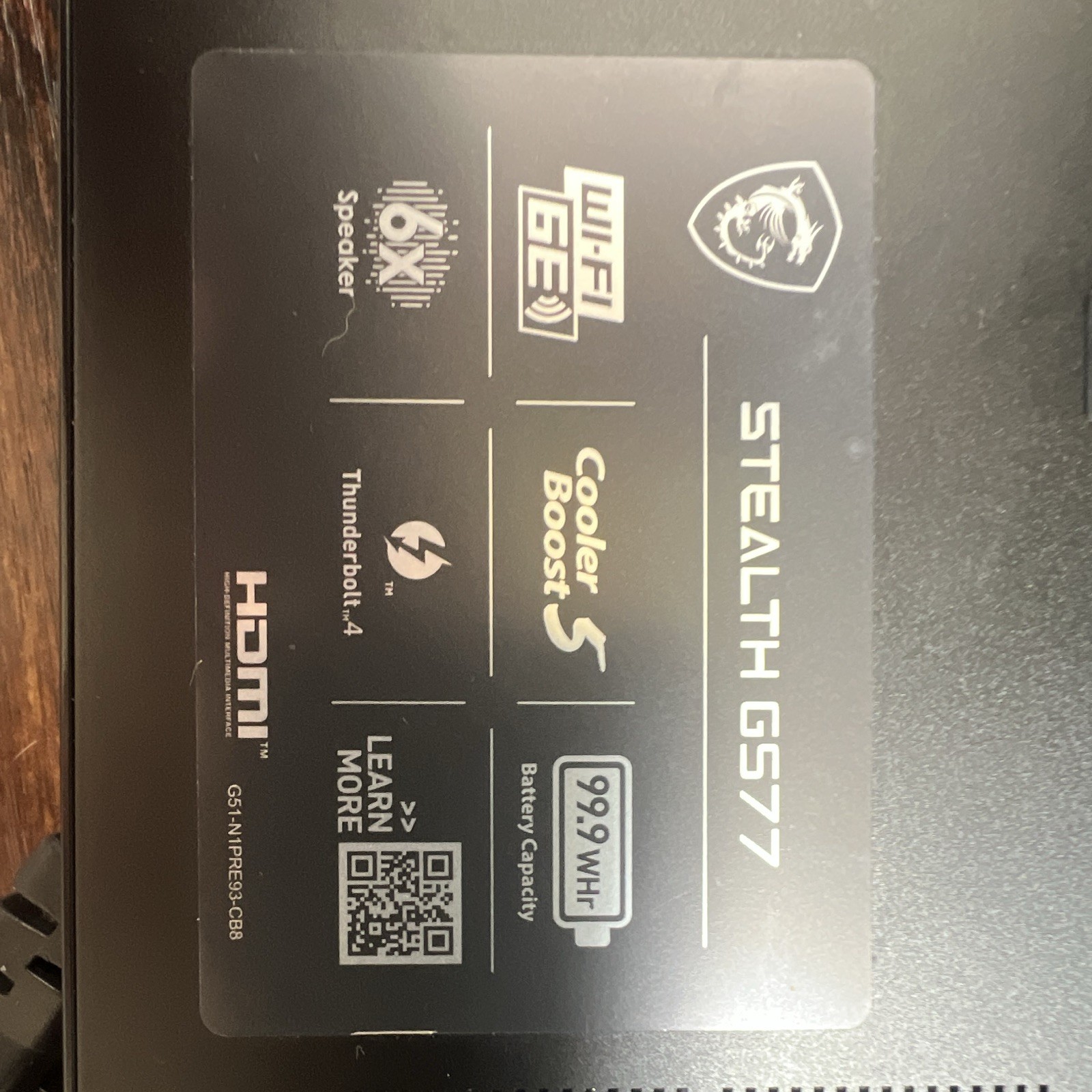 MSI Stealth GS77 17.3″ i7 16GB 2TB SSD 4K Wi-Fi 6E TB4 HDMI 3060 laptop got