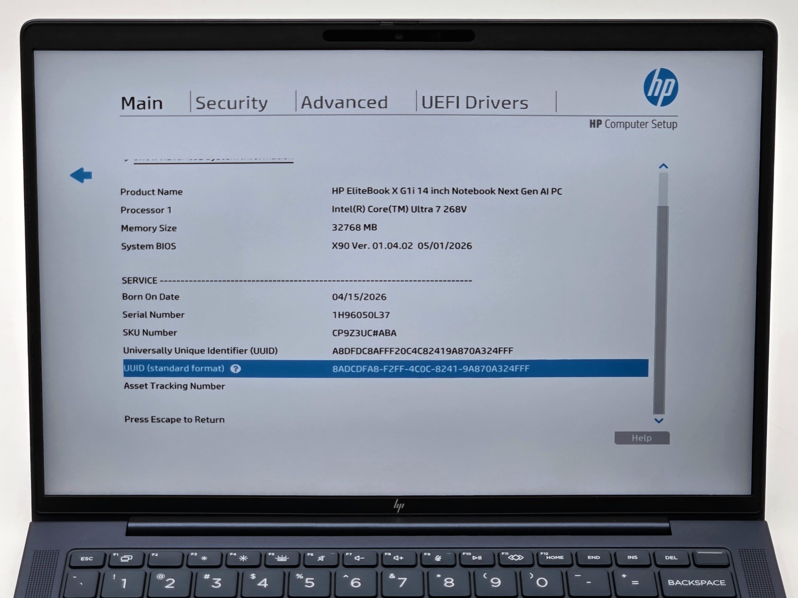 HP EliteBook X G1i Next Gen 14″ FHD+ Touch ULTRA 7 268V 512GB SSD 32GB W11P