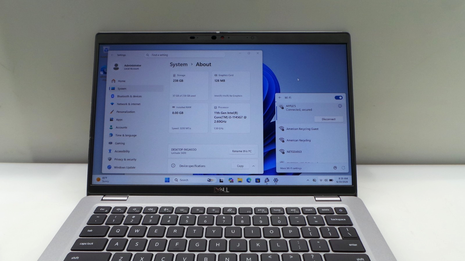 Dell Latitude 5420 | 14″ | i5-1145G7 2.60GHz | 8GB RAM 256GB NVMe | ***READ***