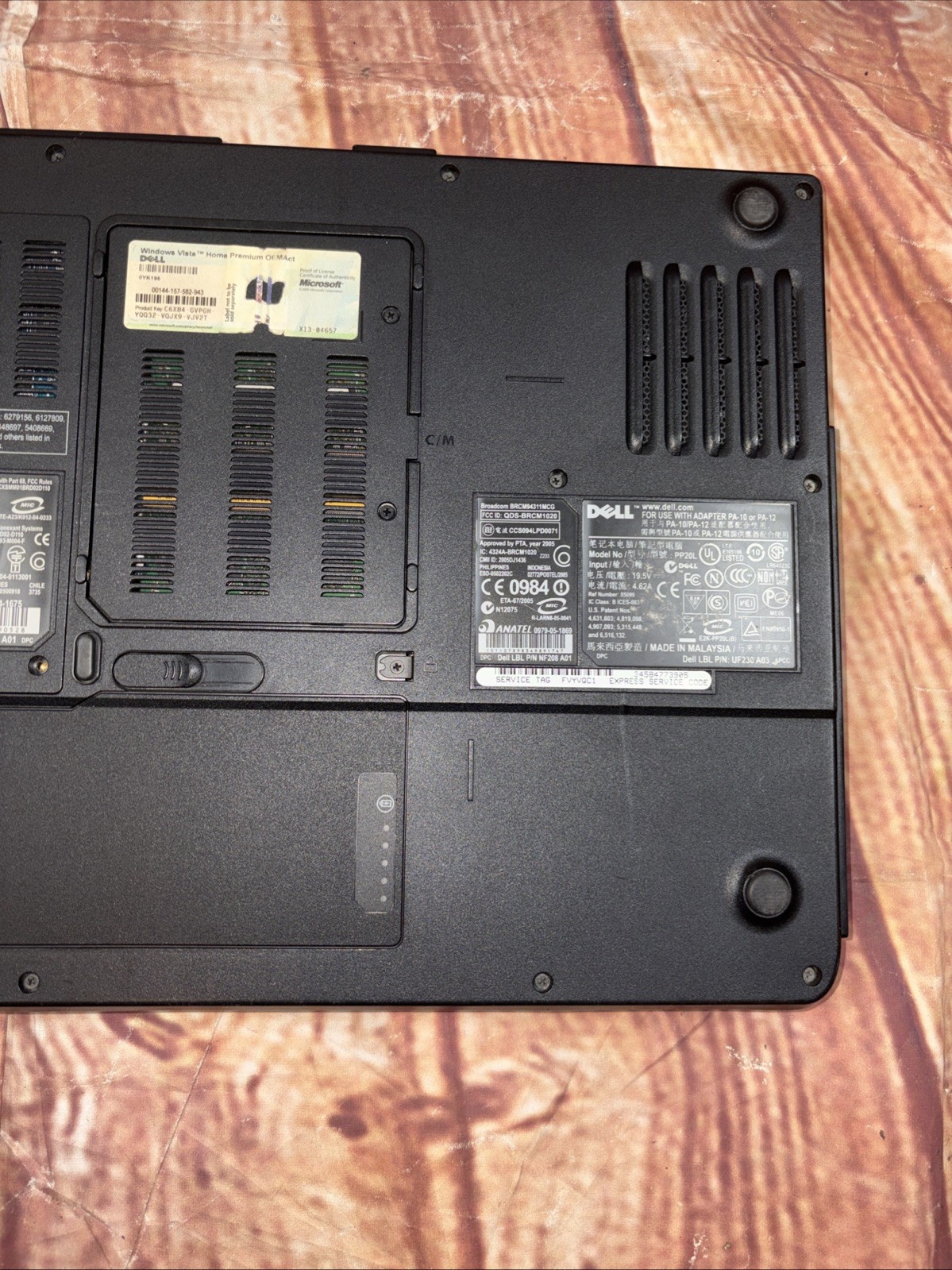 Dell Inspiron E1505 Intel Pentium Dual Core @ 1.60GHz 1GB RAM NO HDD