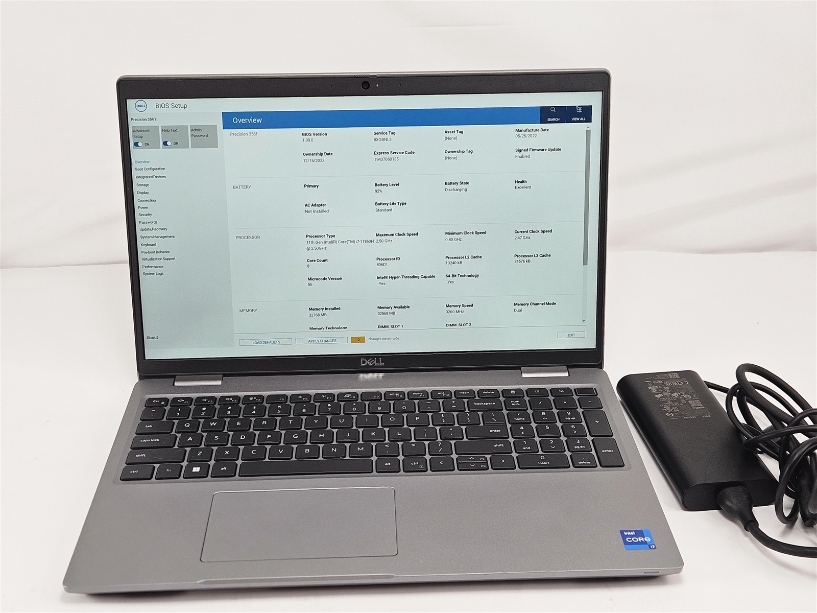 Dell 15.6″ Precision 3561 i7-11850H 32GB RAM 512GB SSD Professional Mobile