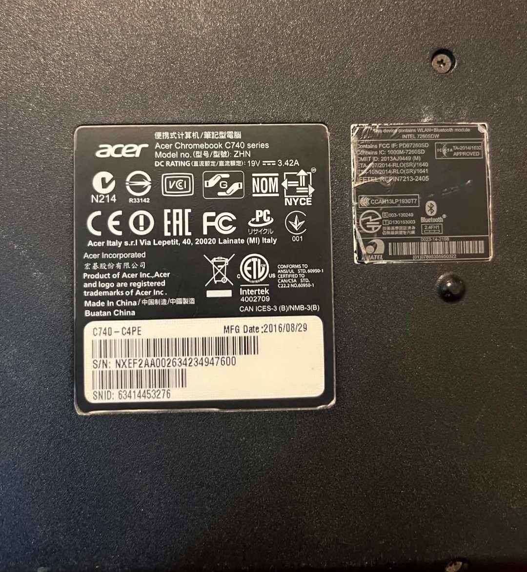 Acer Chromebook C740-C4PE 11.6″ Gray Intel Celeron 4GB/16GB SSD Chrome OS