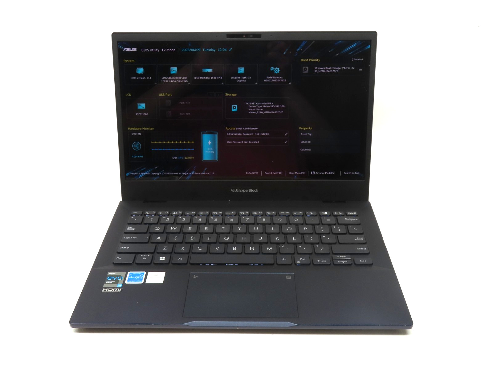 ASUS ExpertBook B5302CE 13.3″ Intel Core i5-1135G7 2.4GHz 16GB RAM 512GB SSD