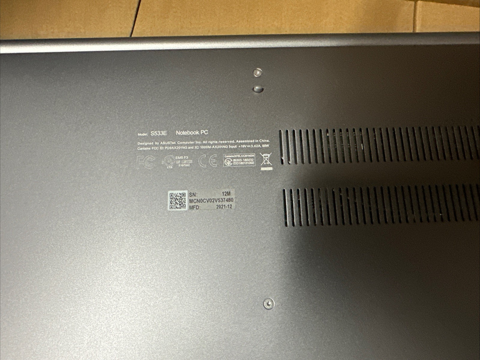 ⚡️ASUS VivoBook S15 S533 15.6″ i7-1165G7 8GB RAM 512GB SSD Win10 64bit
