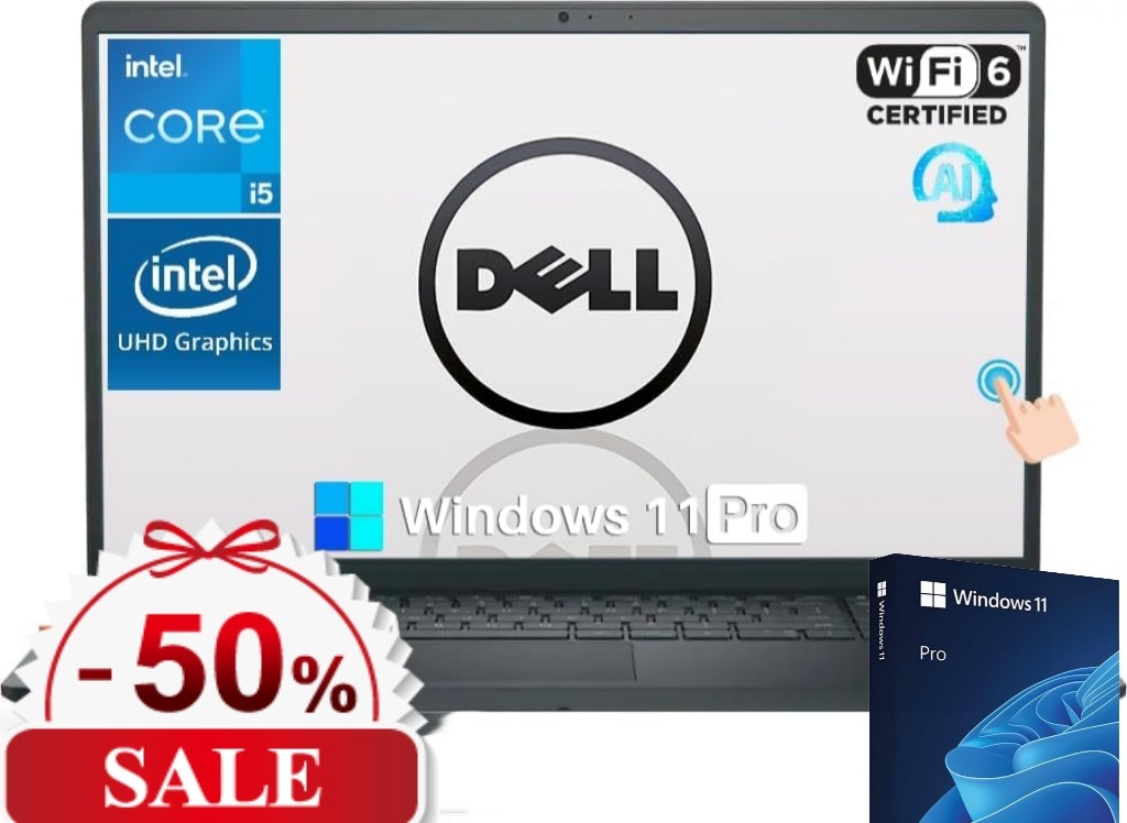 Dell Inspiron 15 Touchscreen Laptop – 15.6″ FHD Display, Intel 10-Core i5-1334U