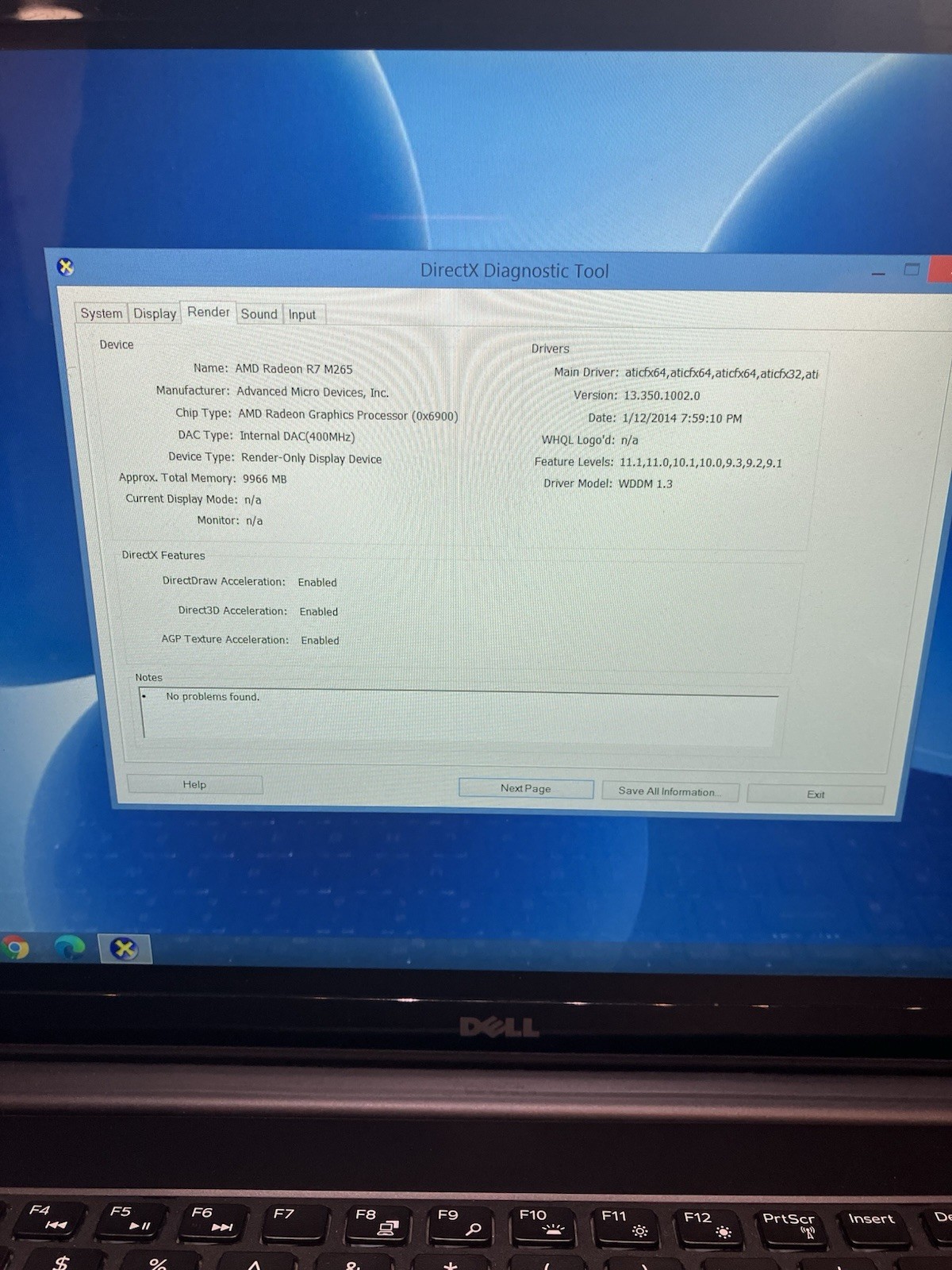 Dell Inspiron 15-5547 i7-4510u Laptop 16GB RAM 1TB HDD Touch Win8 I-7415 Jar